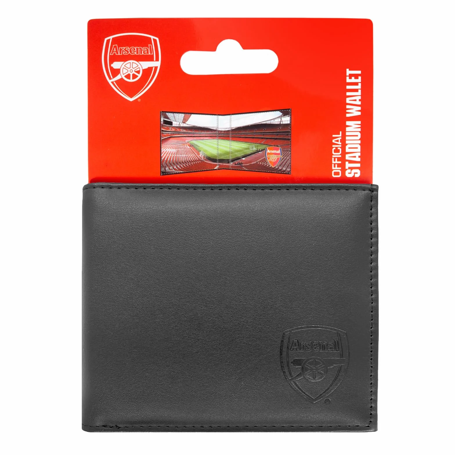 Arsenal FC Portefeuille thème Football Blason embossé Noir