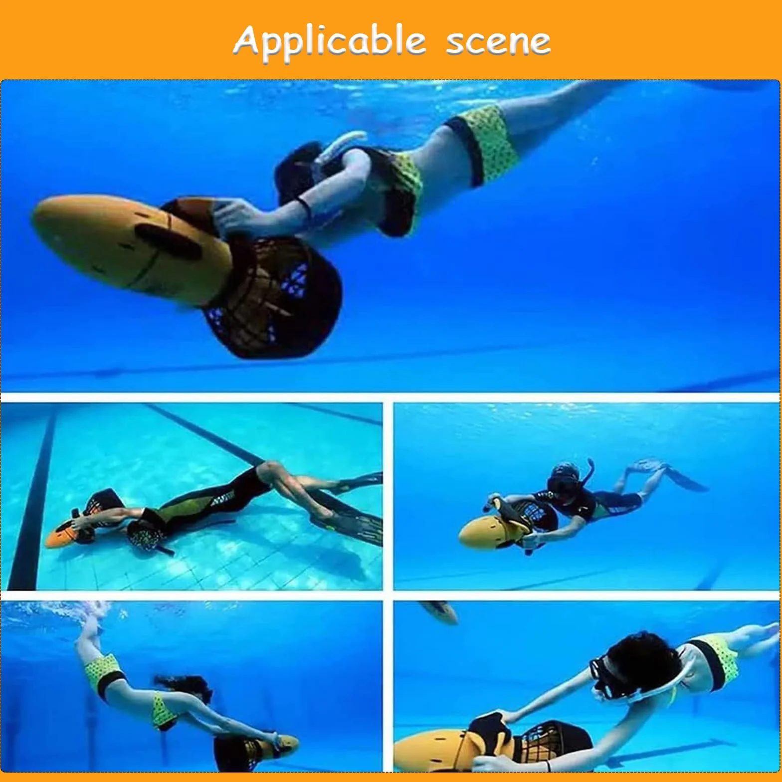 Performance fiable de Seascooter sous-Marin 300W/500W pour Les Aventures Aquatiques, plongée sous-Marine et plongée en apnée,500W