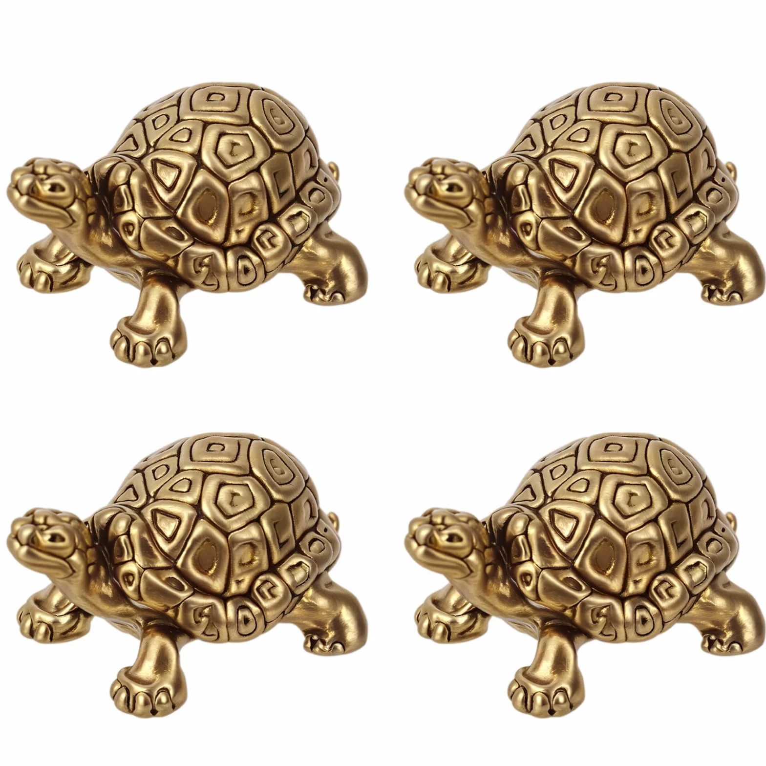 Disques Bain Cuivre en Forme de Tortue, 4pcs Purification Nettoyeur Décoratif pour Bains d'oiseaux Extérieurs