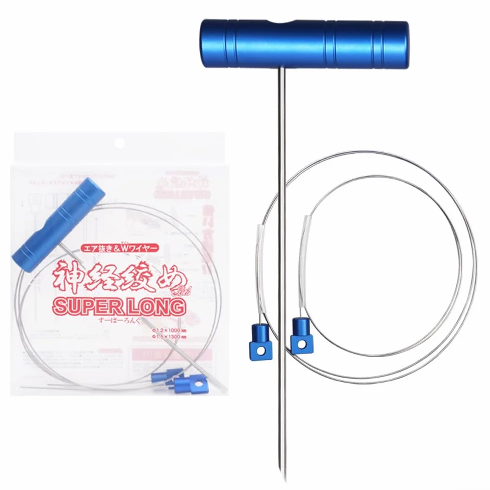 Kit Ikejime de qualité marine avec fils en acier inoxydable de 1,2 mm et 1,5 mm pour une insertion précise et une répartition efficace des poissons en mer (noir)
