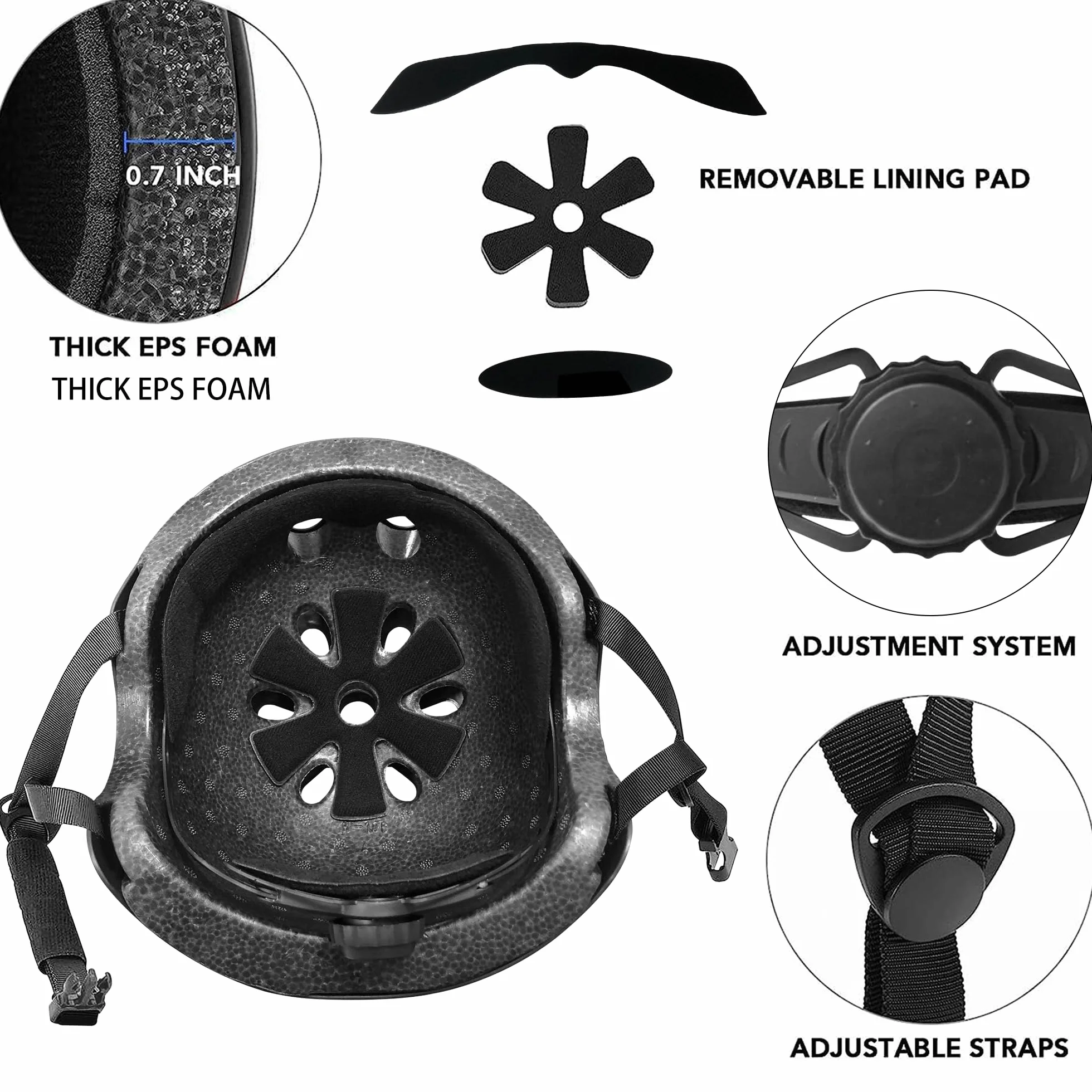 Zm230 Noir Casque Trottinette Mixte