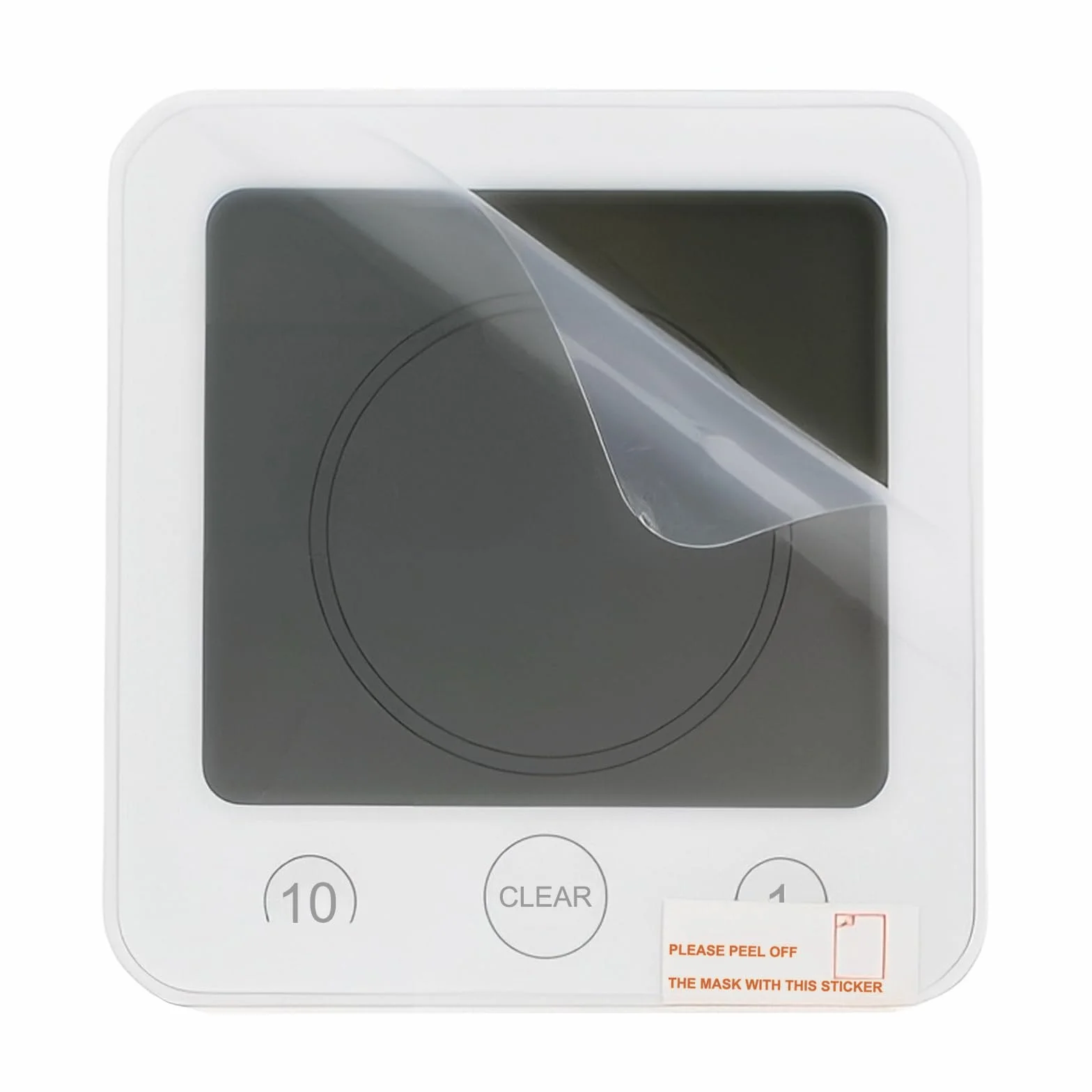 Horloge de salle de bain numérique à ventouse avec écran LCD, affichage humidité température, minuteur, blanc