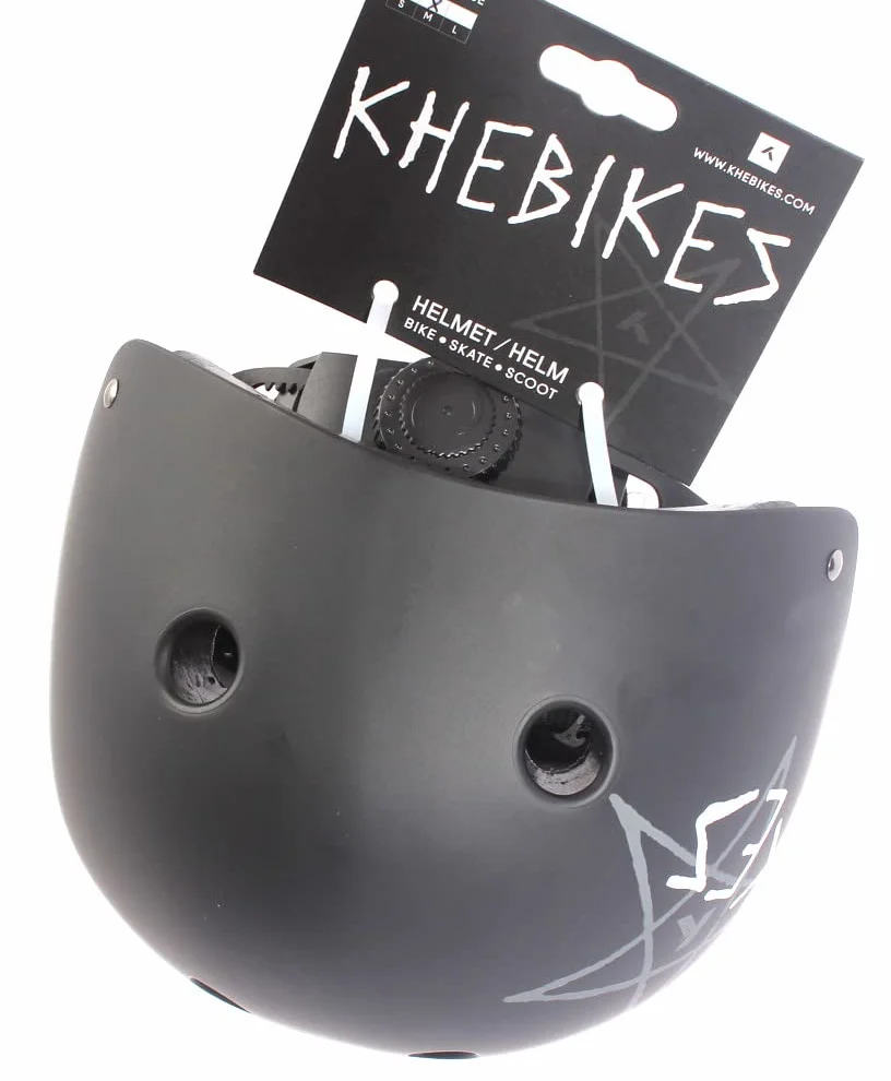 KHE Pro BMX Freestyle Casque Enfants Skate Scooter Mat Noir Taille S 48-54cm