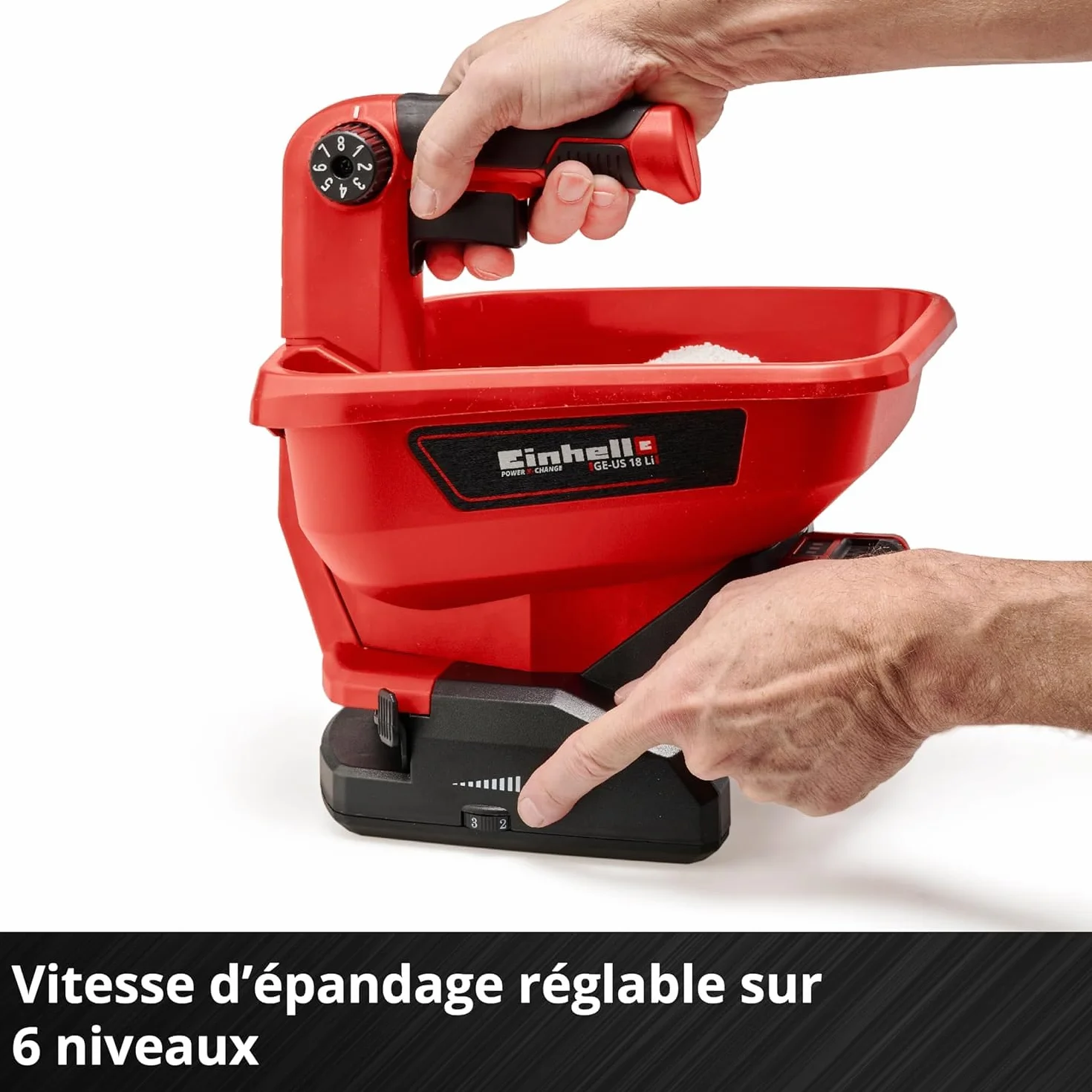 Einhell GE-US 18 Li-Solo Power X-Change Épandeur sans fil 18V lithium-ion 3,3 litres