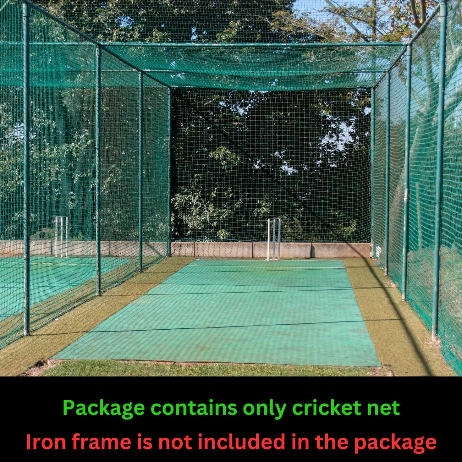 AMZ Sports Nets Filet d'entraînement de cricket régulier pour sports de plein air sur le terrain (1,5 mm d'épaisseur)