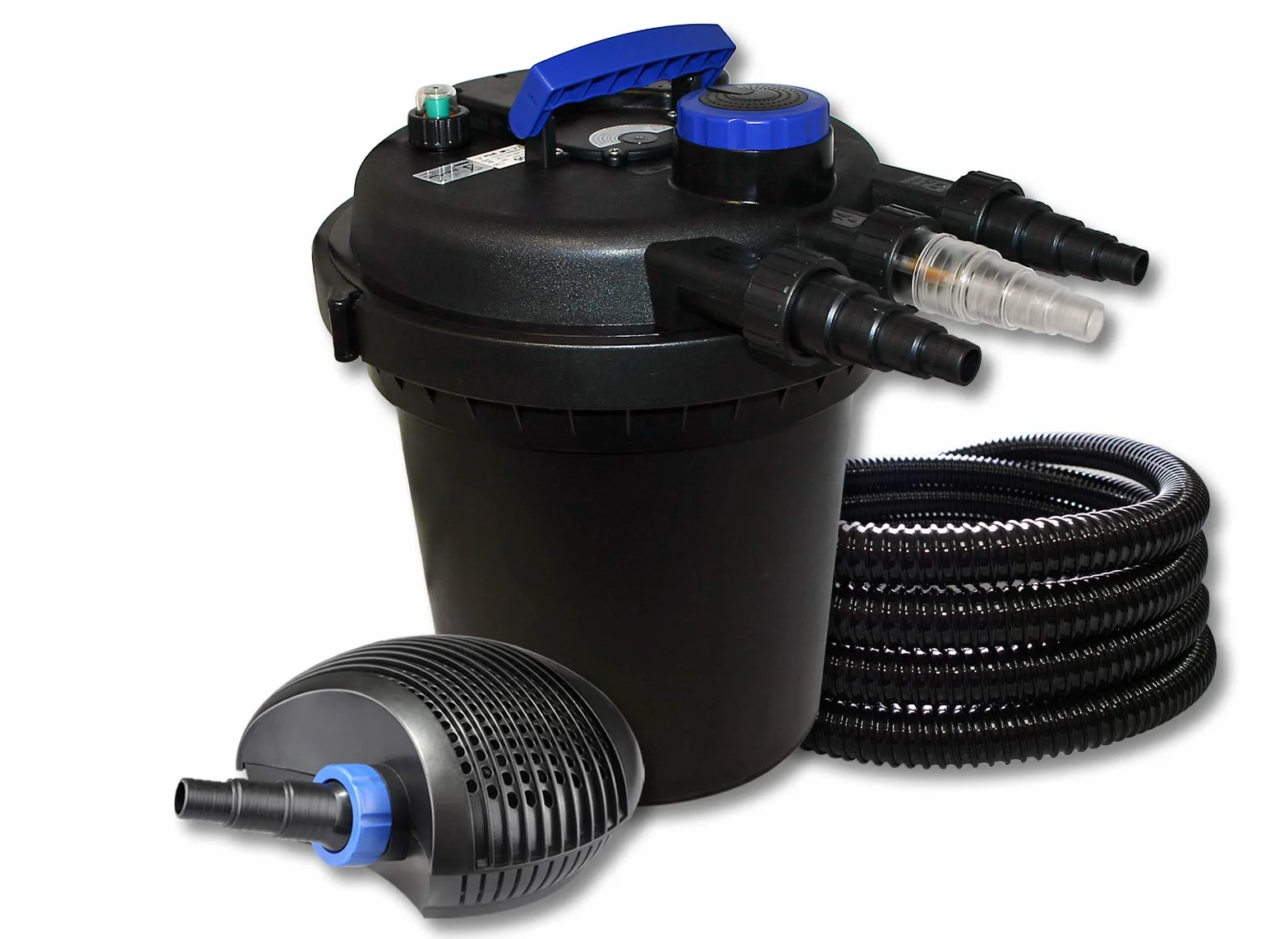 SunSun CPF-180 Filtre de bassin à pression 6000 L UV-C 11W CTF-3800 SuperECO pompe 3600l/h 20W Tuyau 25 mm (1")