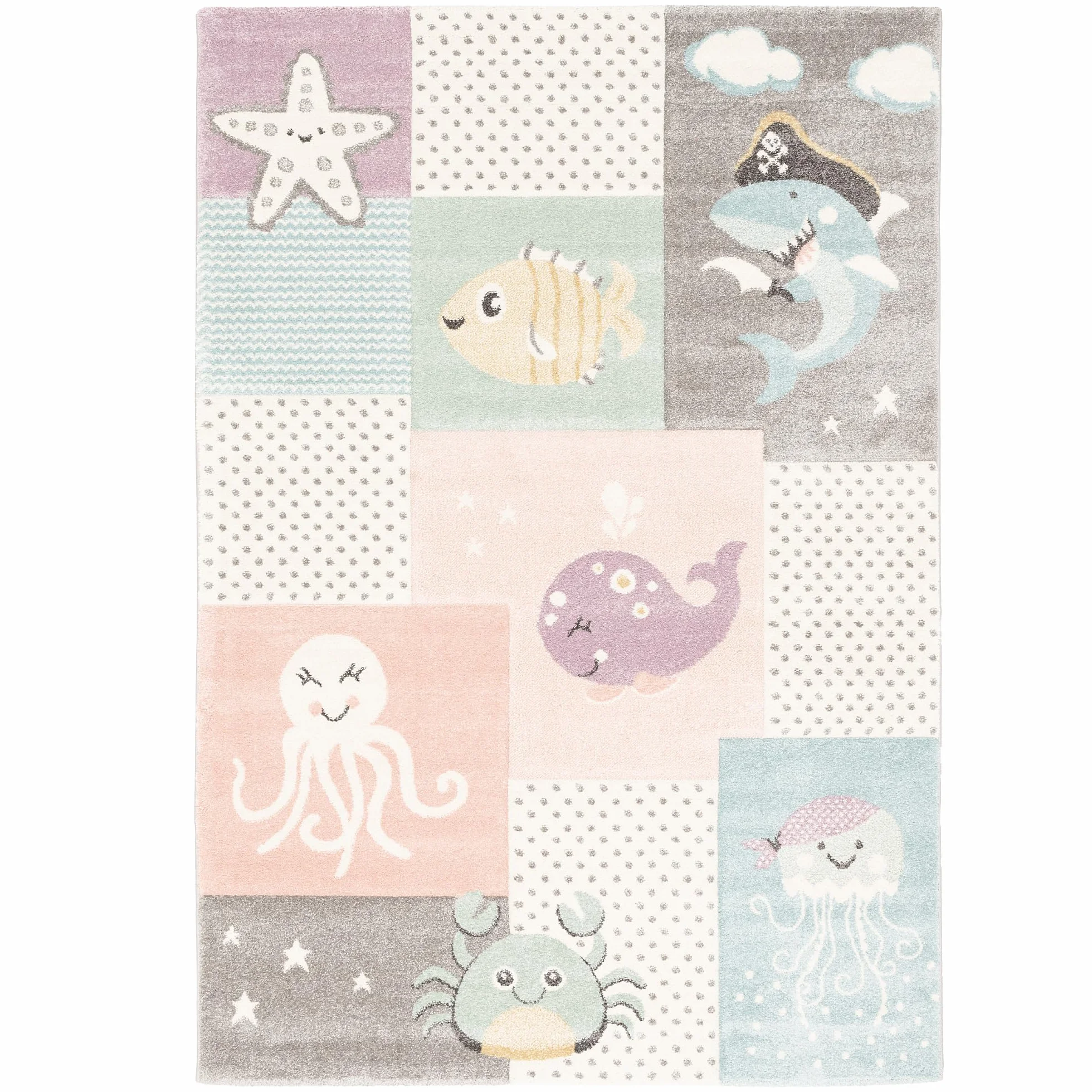 Pergamon Maui Kids Tapis pour Enfant Monde Sous-Marin Pastel 5 Tailles