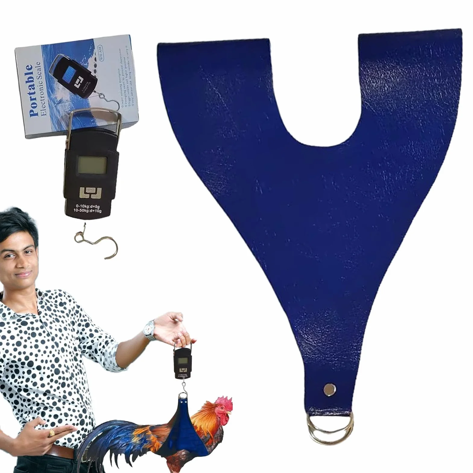 Balance électronique pour volaille Sac de pesée de poulet Élingue de support avec échelle de poids