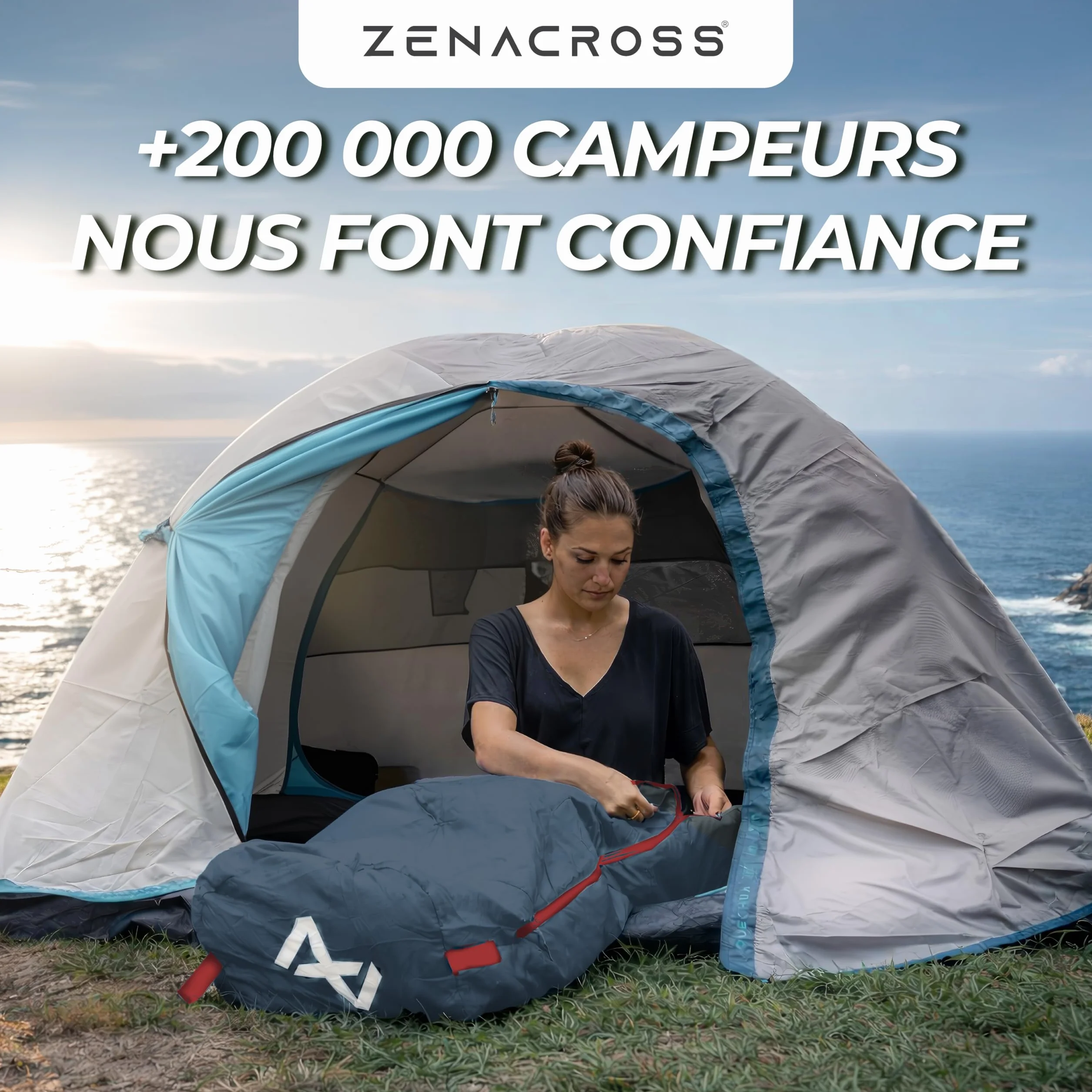 Sac de Couchage Adulte Ete - Duvet 1 Personne Compact & Ultra Léger (900g) - Sacs de Couchage de Camping et Randonnée, Festivals