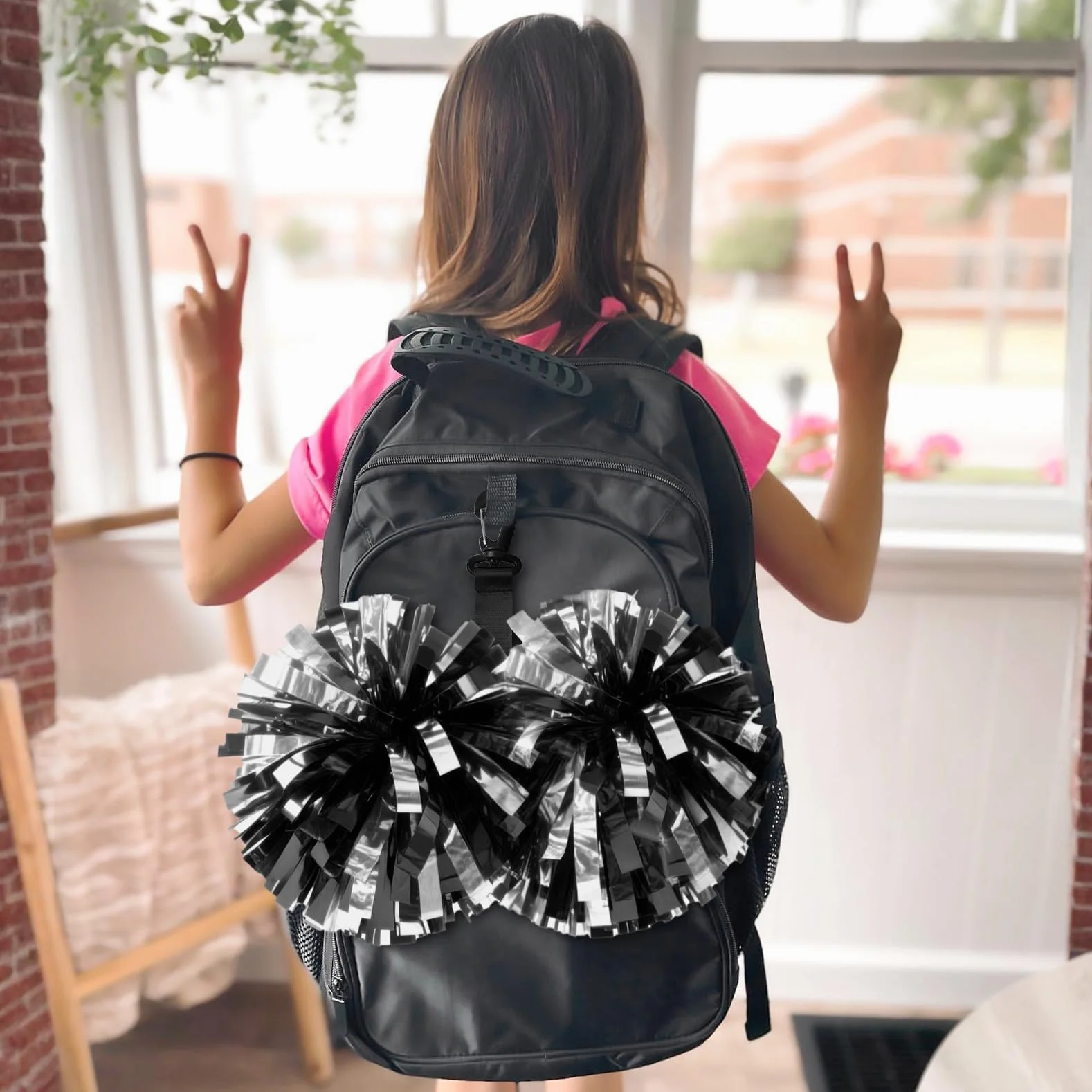 Attache Pompons de Pom-Pom Girl, Support à Pompons, Accessoire de Cheerleading, Pom-Pom Porte-Ruban