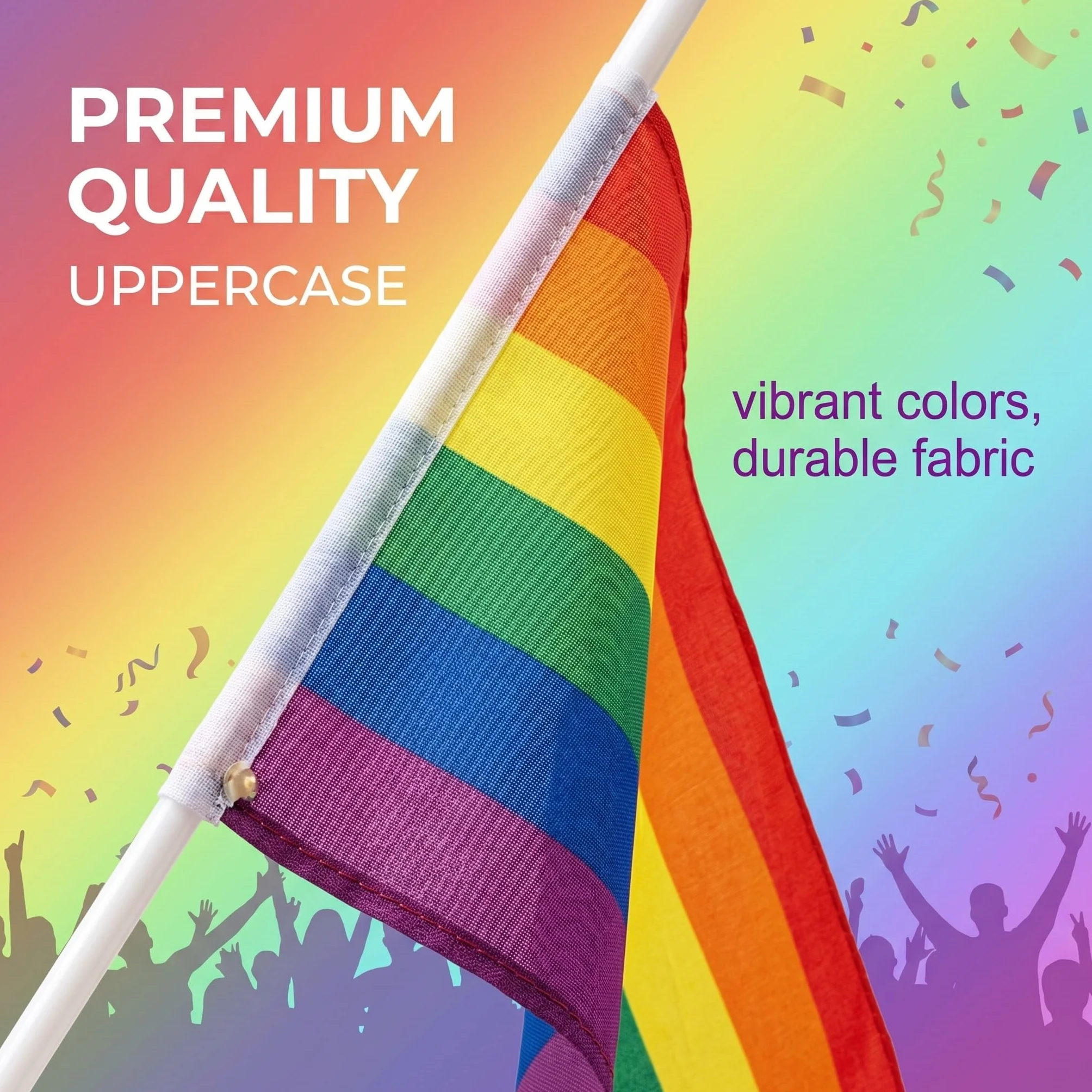 16 Pièces Petit Drapeau Arc En Ciel pour Marche des Fiertés Mini Drapeau Pride LGBT, Dimensions 21x14cm Parades Célébration