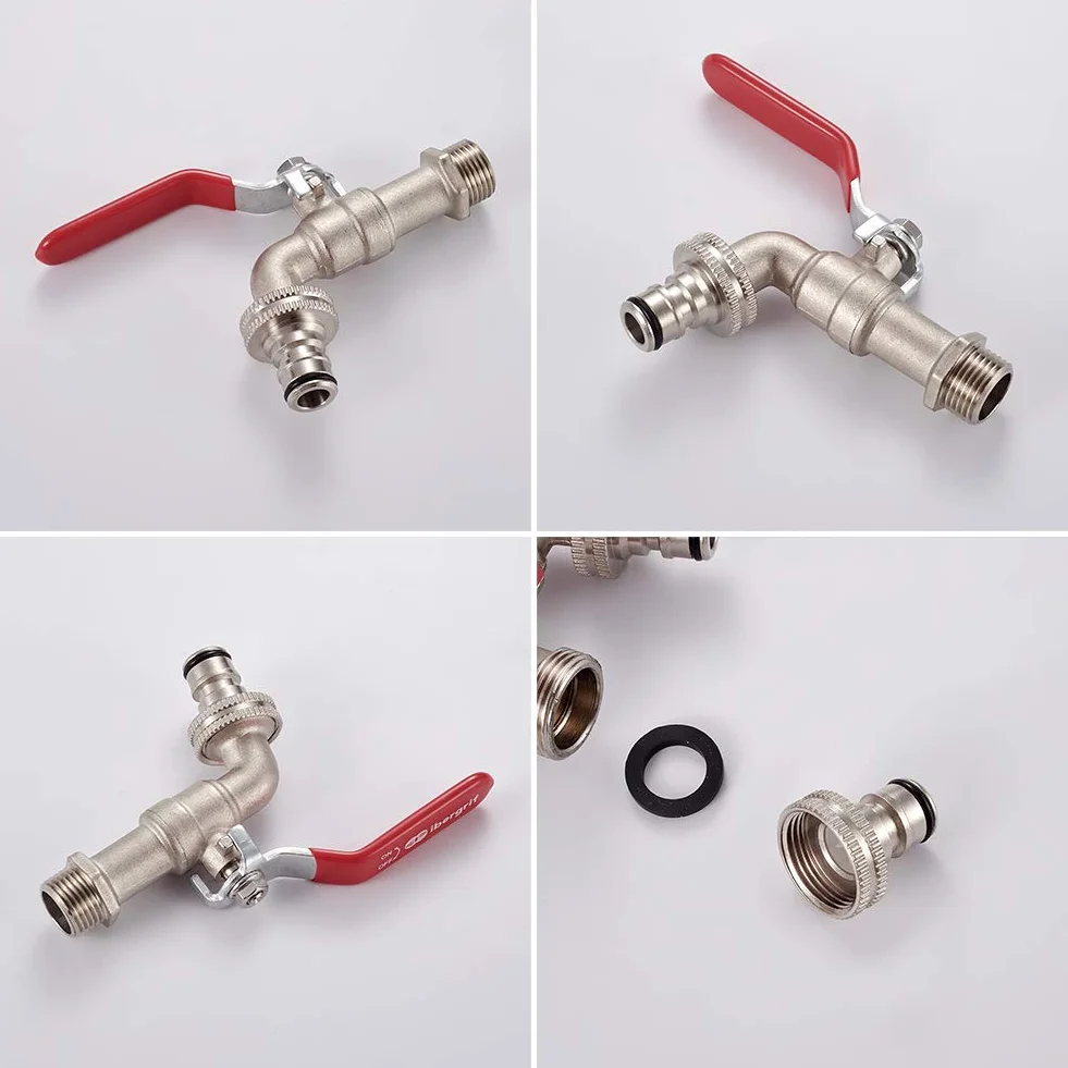 Ibergrif Robinet Exterieur Jardin 1/2 Antigel -10°C Résistance Haute Température 120°C Laiton