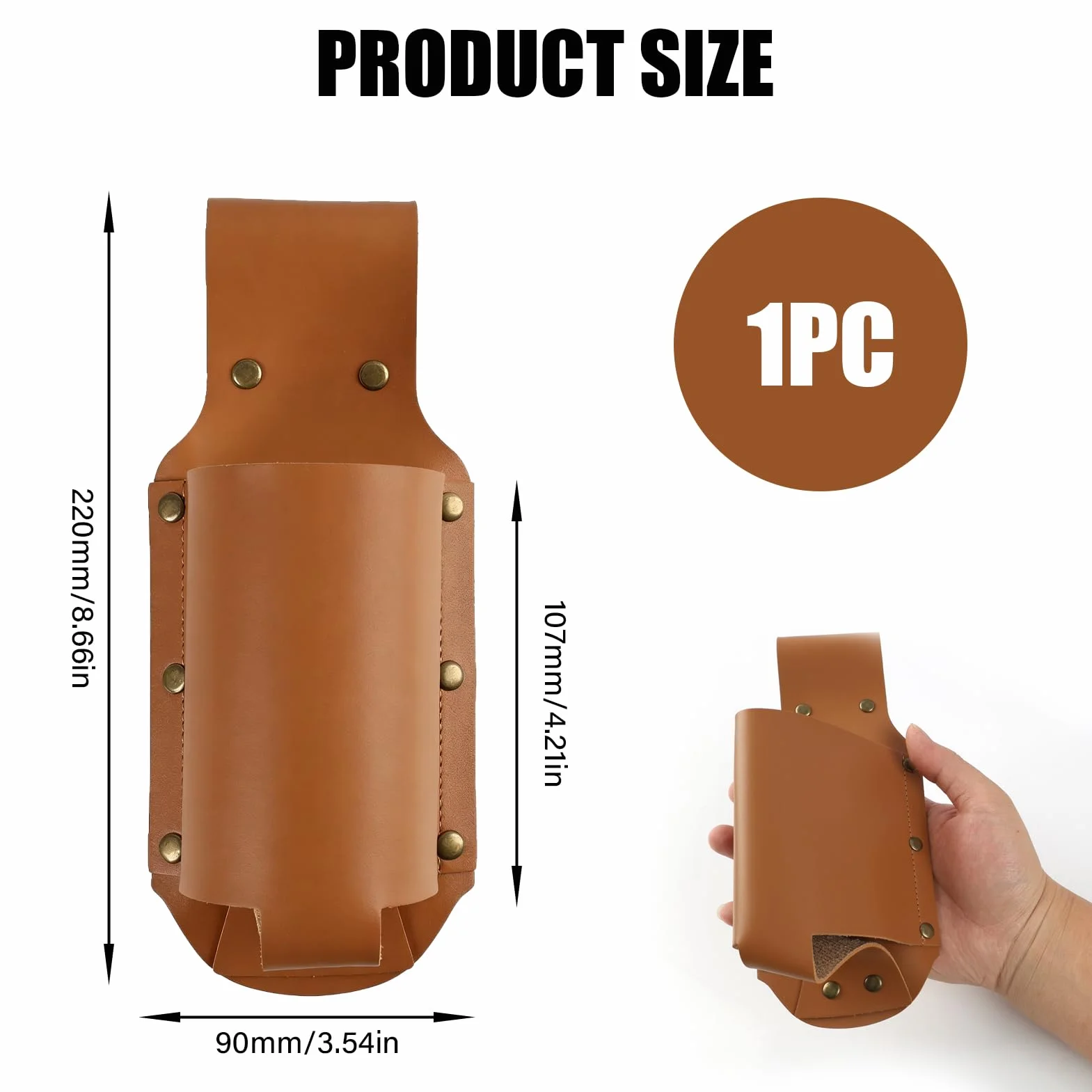 Ceinture de Bière en Cuir Porte Bouteille pour Ceinture, Support Canette et Bouteille Portable, Accessoire Mains Libres pour Voyage Randonnée Barbecue Fête Cadeau pour Homme, Marron