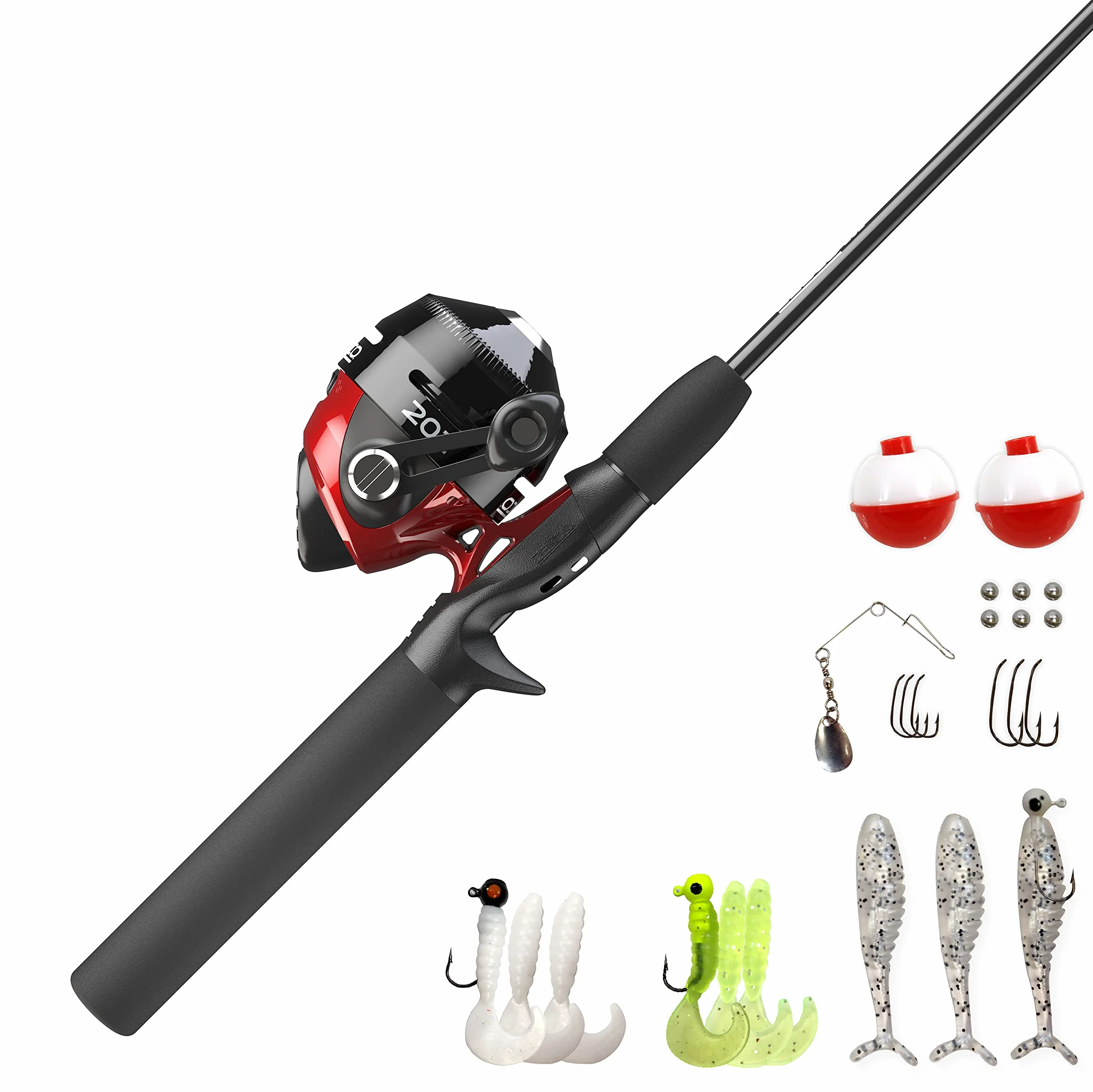 Zebco Moulinet Spincast Canne à pêche 2 pièces 1,5 m Taille 30