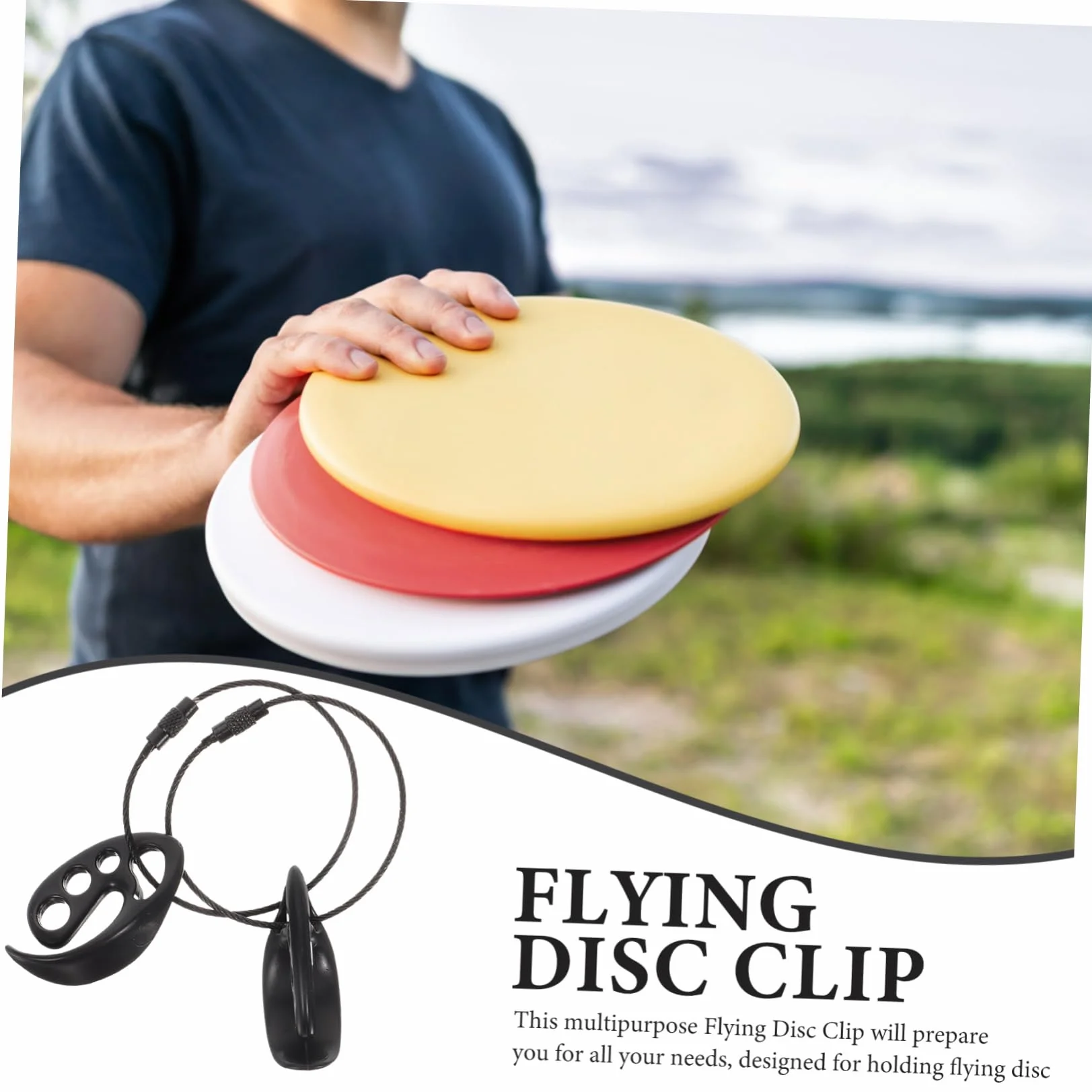 BESPORTBLE Support De Disque Volant pour Extérieur Petit Accessoire De Golf Portable Clip De Disque Facile Accessoire De Sport pour Volants Support De Ronds pour Adultes