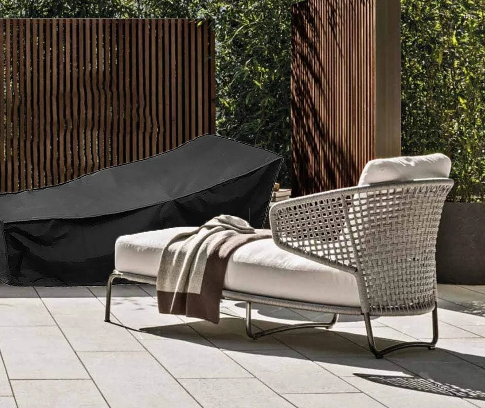 Housse pour Transat Jardin 210D Anti-Poussière Etanche Polyester 210x75x80 CM