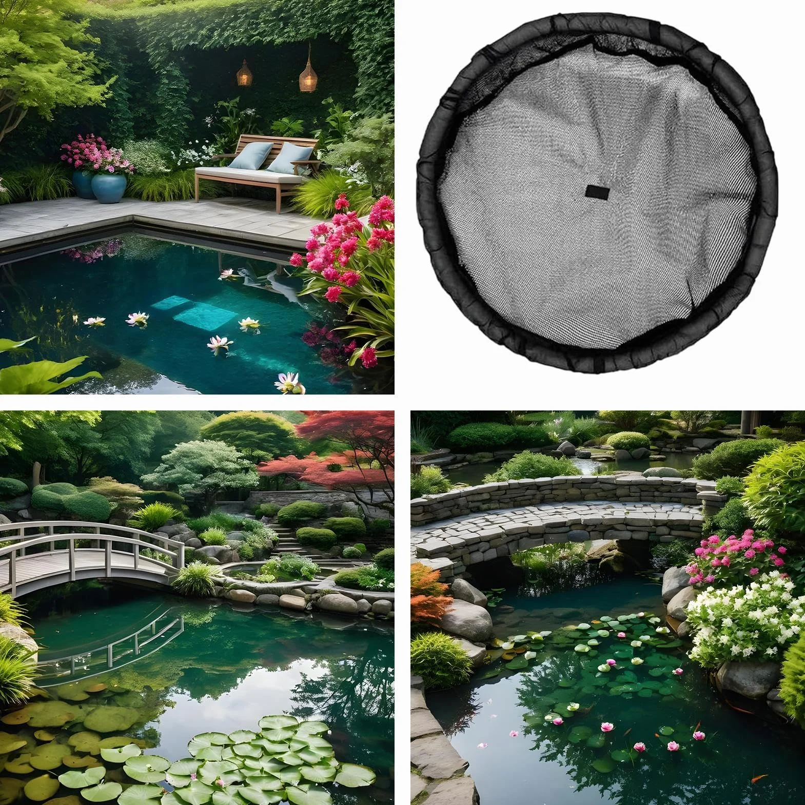 Pots de Fleurs flottants pour étang de Jardin, île Flottante, récipient en Maille Fine