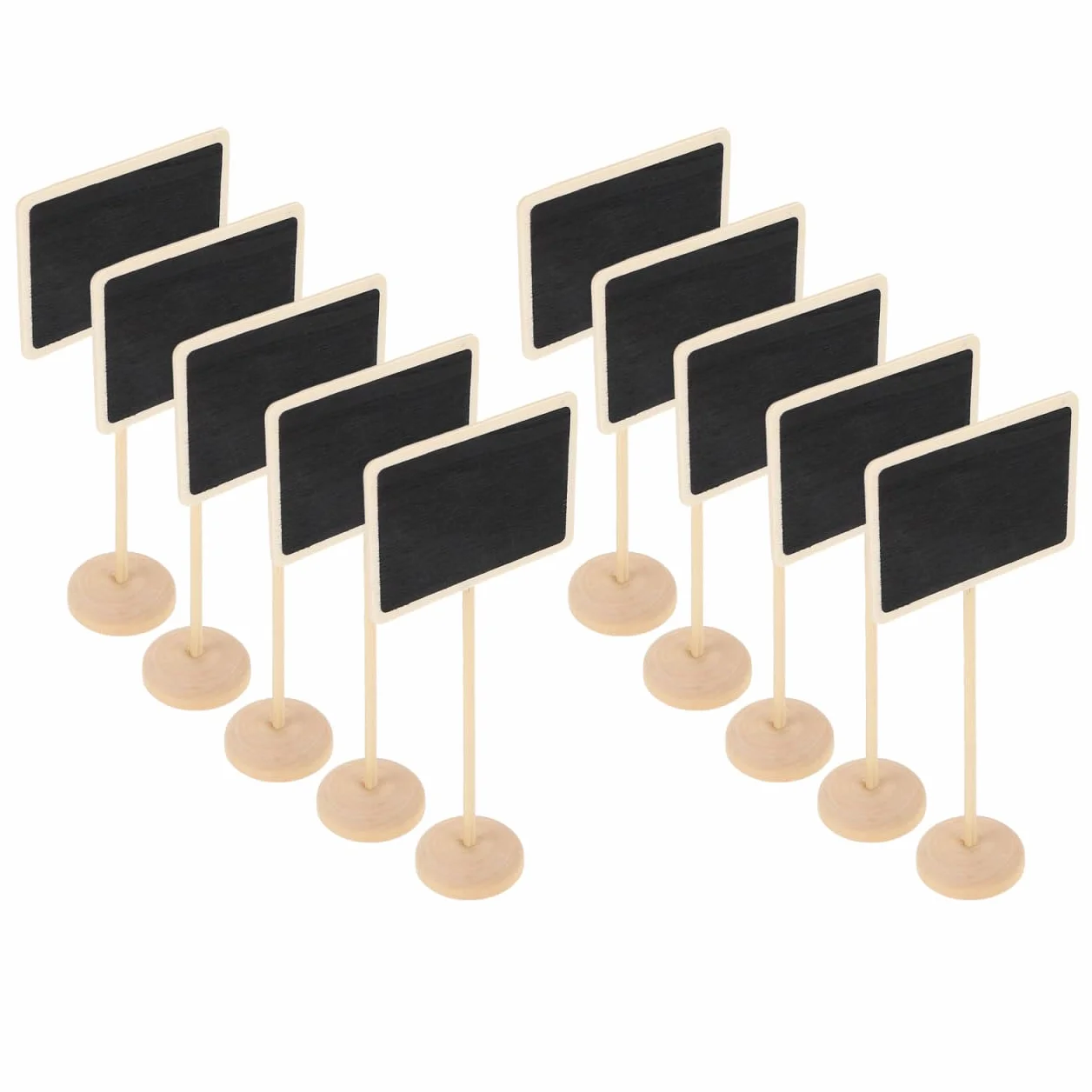 Ciieeo 20 Pièces Petit Tableau Noir avec Chevalets Mini Ardoise Effaçable Décorations Noel Bois