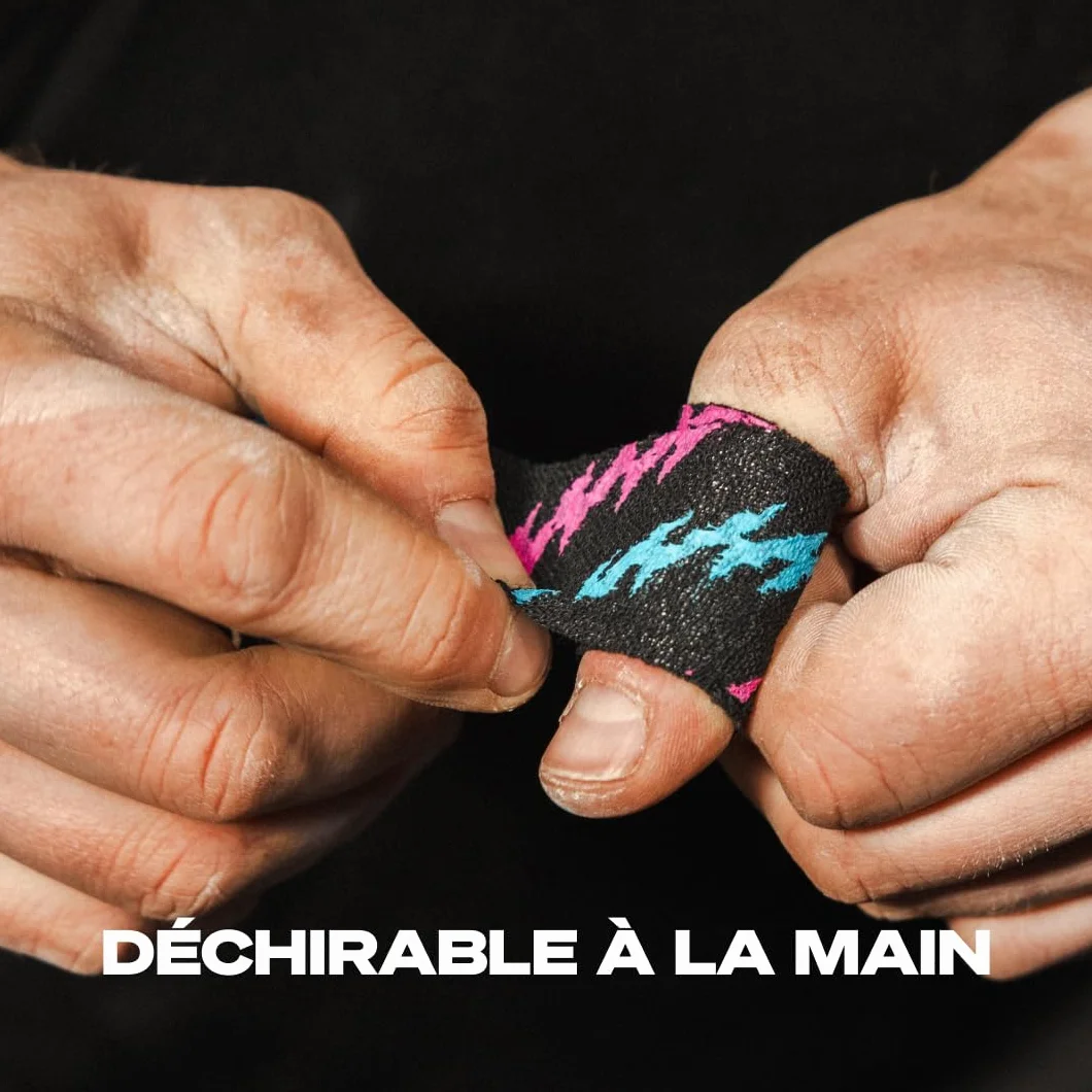 SPORTTAPE 3 Rouleaux Tape Crossfit Hook Grip Strap Doigt Rose Pouce Grip Tape haltérophilie 3,8 cm x 4,5 m