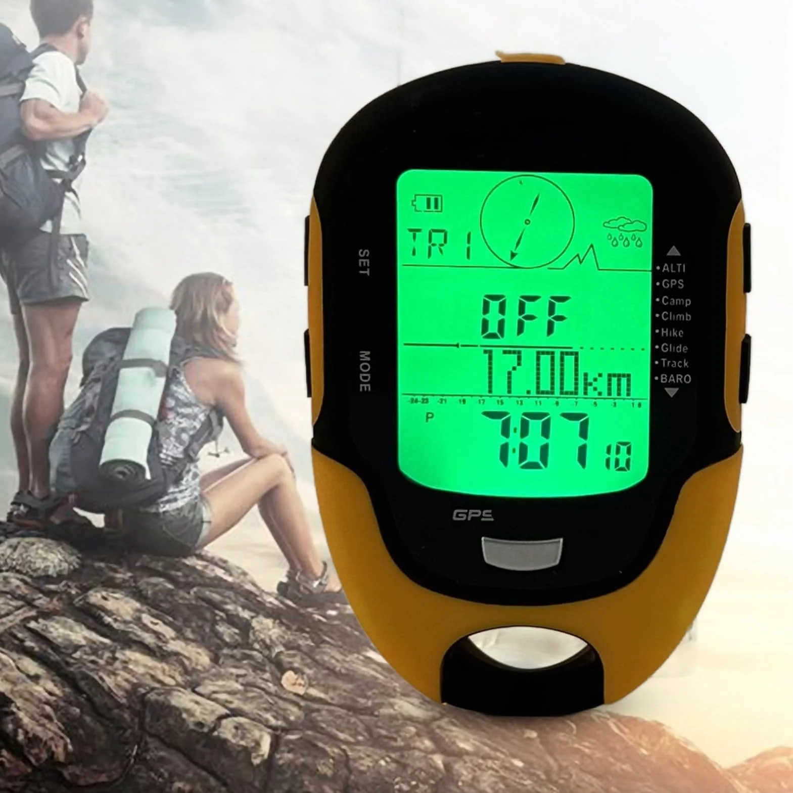 Altimètre GPS Multifonctionnel FR510 Altimètre de Navigation GPS Extérieur Compas Instrument de Mesure de l'Humidité de la Température