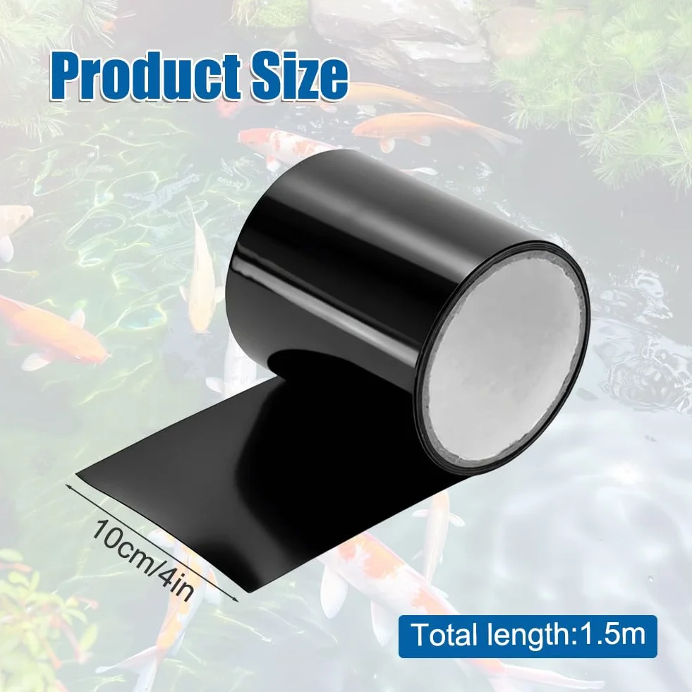 Ruban Réparation Bâche Bassin 10cm x 150cm, Bande Étanche Forte Adhérence Résistant à l'Eau