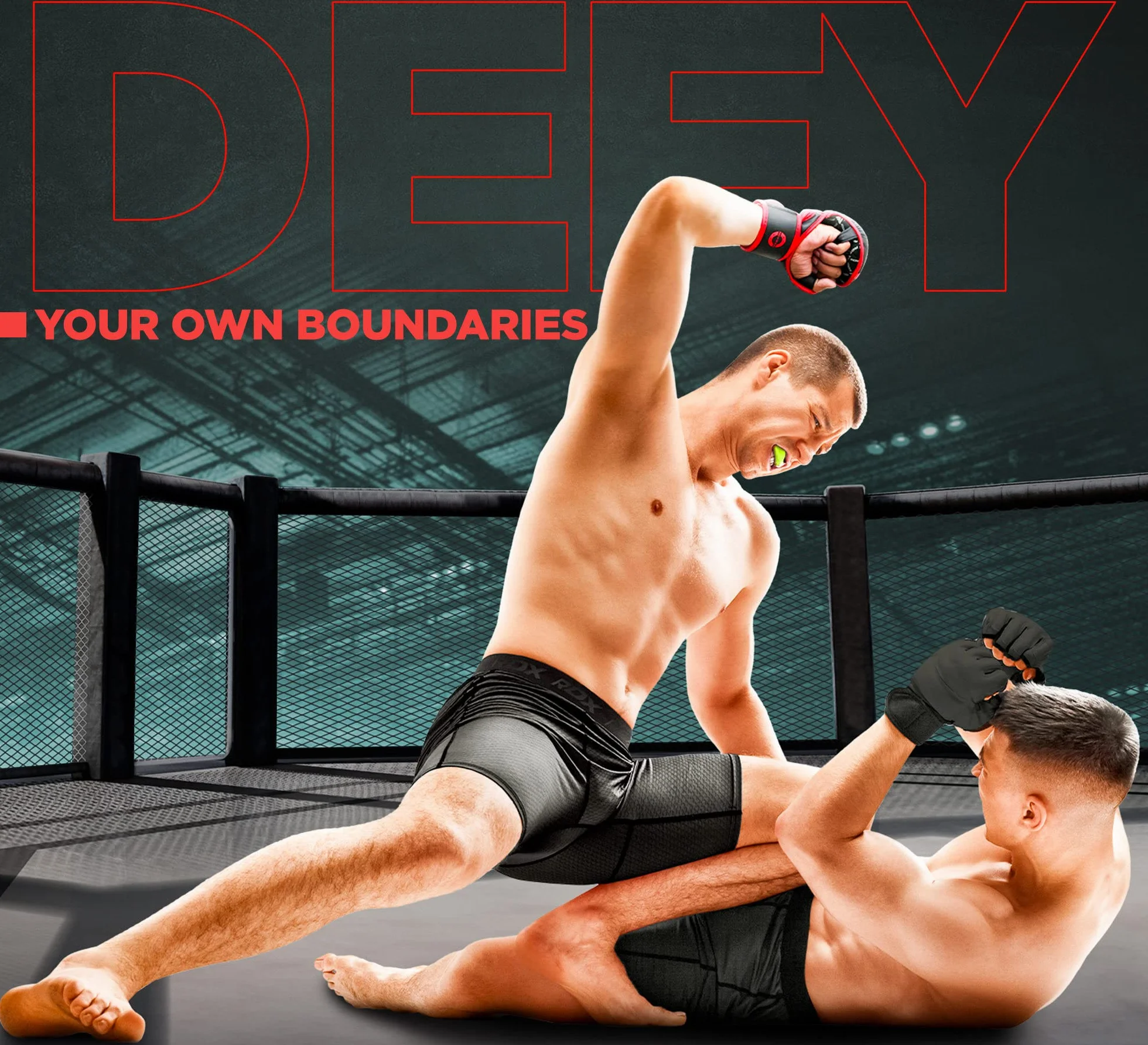 RDX Protège-Dents, Gouttière Coque Dentaire Pour Rugby, MMA, Hockey, Judo, Karaté, Arts Martiaux et Boxe, Respirant et Ajustable, Contient une boîte de rangement unique.