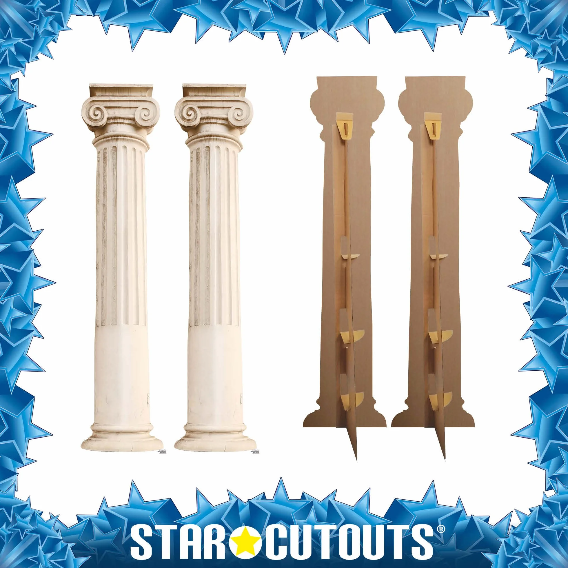 Grandes découpes en Carton Motif 2 piliers Romains Grèce Antique Rome Grec Star Cutouts SC4150