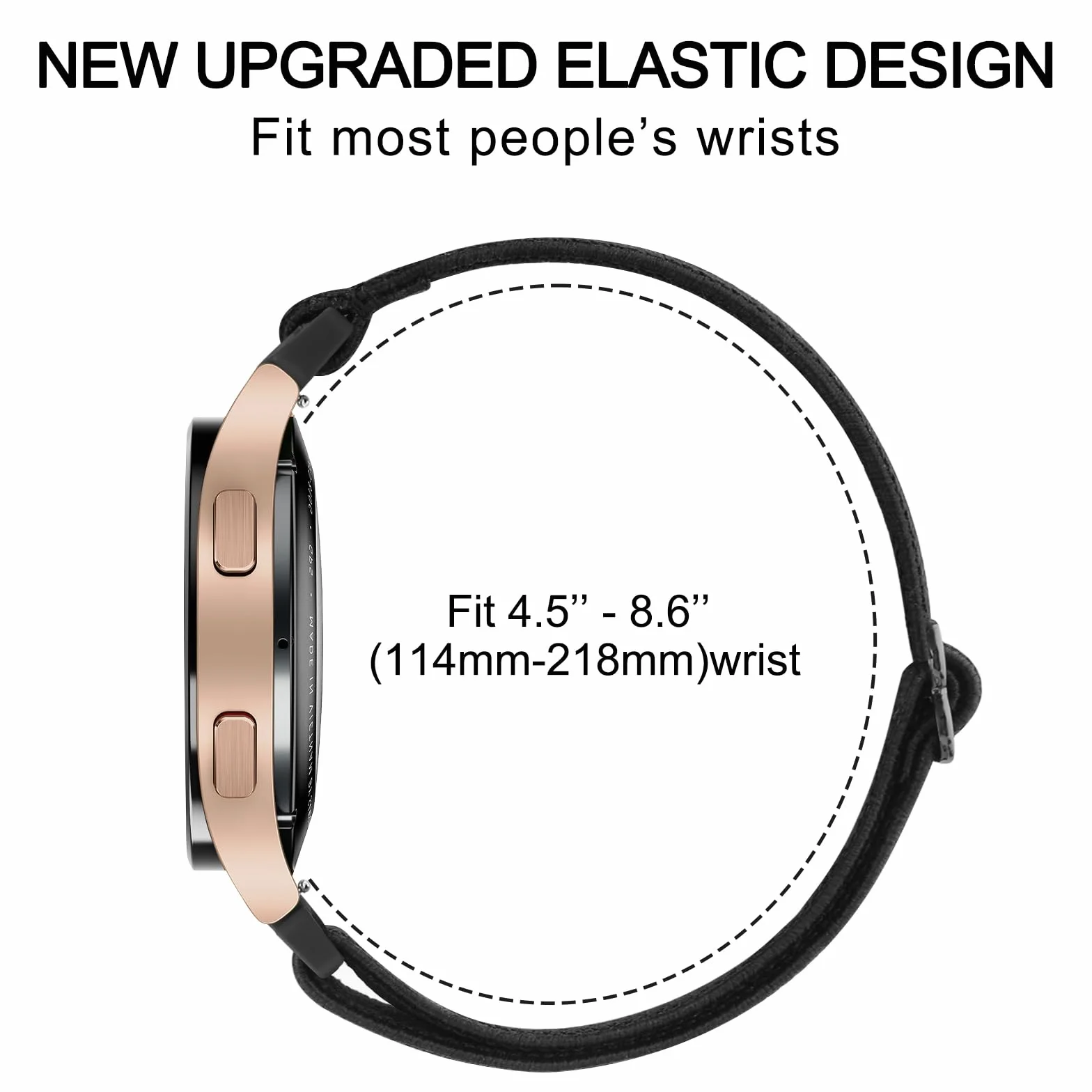 Vancle Tressé Bracelet pour Montre en Nylon pour 22mm 20mm 18mm Homme Femme, Dégagement Rapide, Bracelet de Remplacement Boucle Réglable pour Montre 20mm 22mm 18mm
