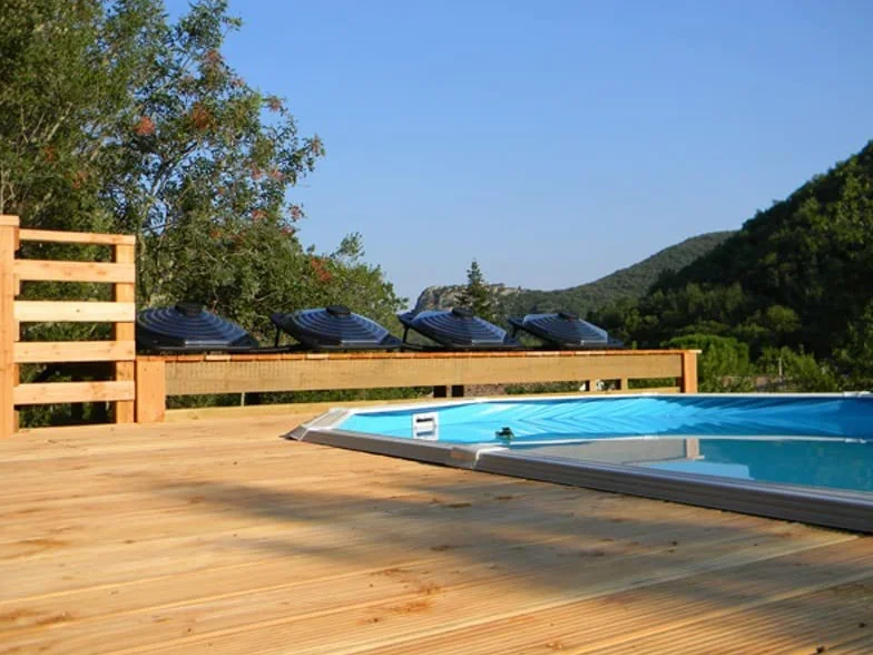 Dôme de chauffage solaire pour piscine 15m³ kit by-pass