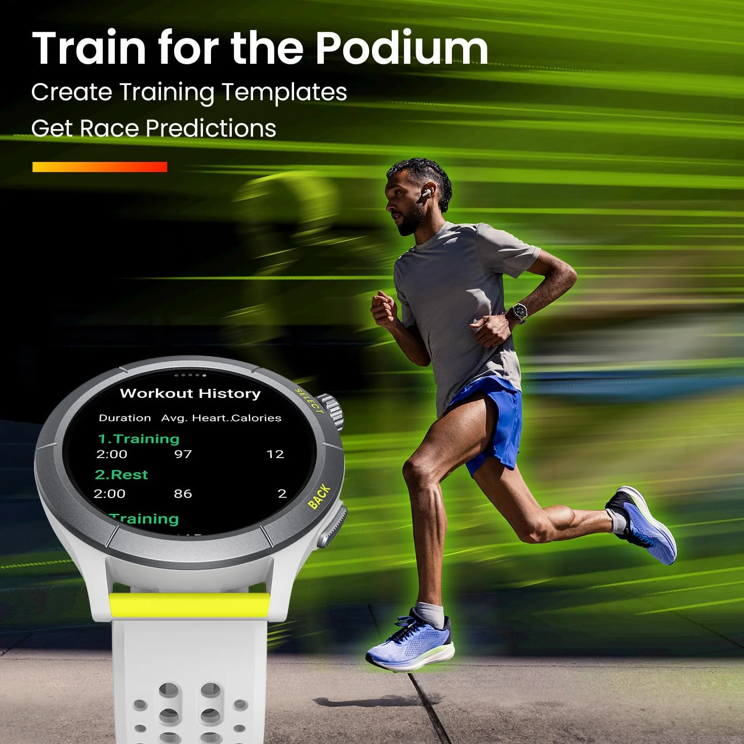 Amazfit Cheetah 47 mm Montre Intelligente Running GPS Double Bande Navigation Cartes Hors Ligne Moniteur Fréquence Cardiaque Alexa