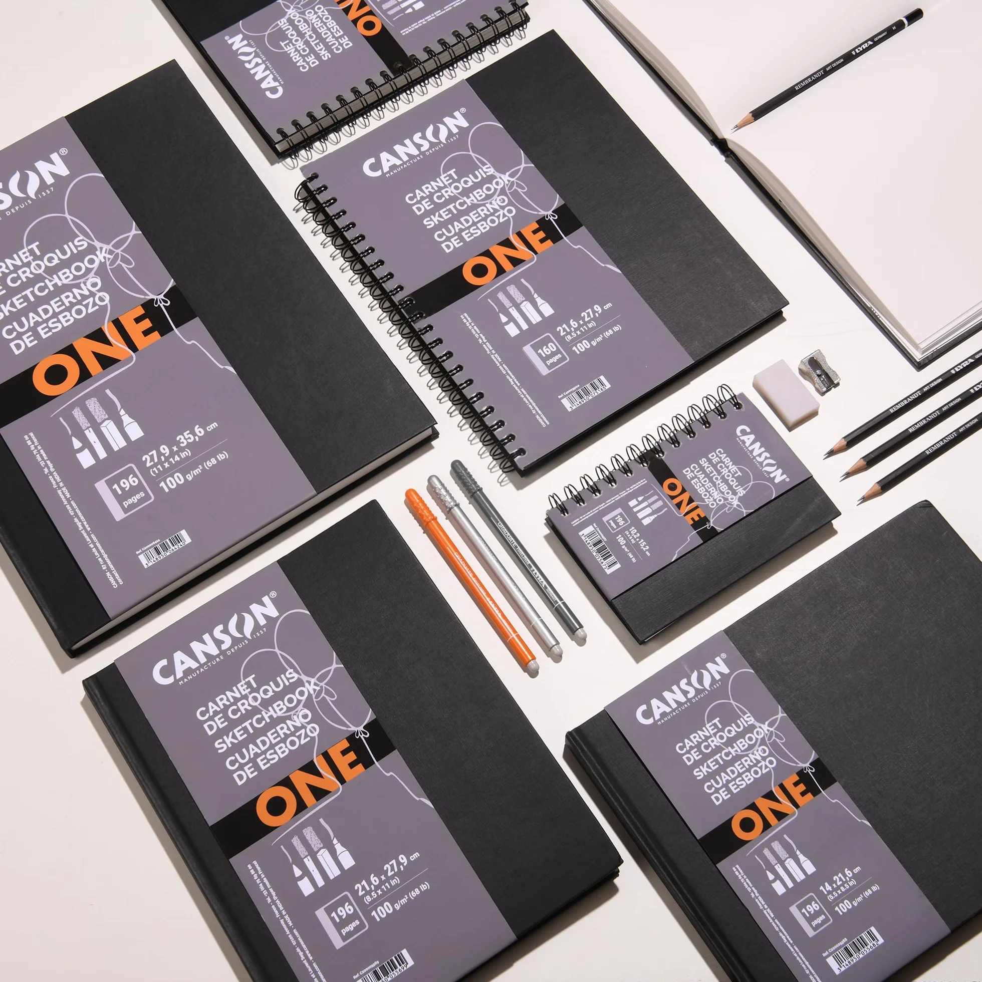 CANSON Carnet de croquis spiralé 160 pages 14 x 21.6 cm 100g/m²