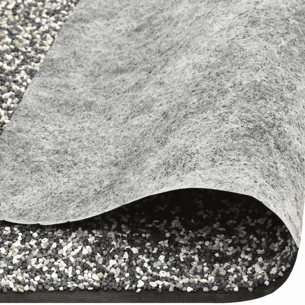 Tomostar Revêtement de Pierre Tapis Gravillonnée Gris 200x100 cm