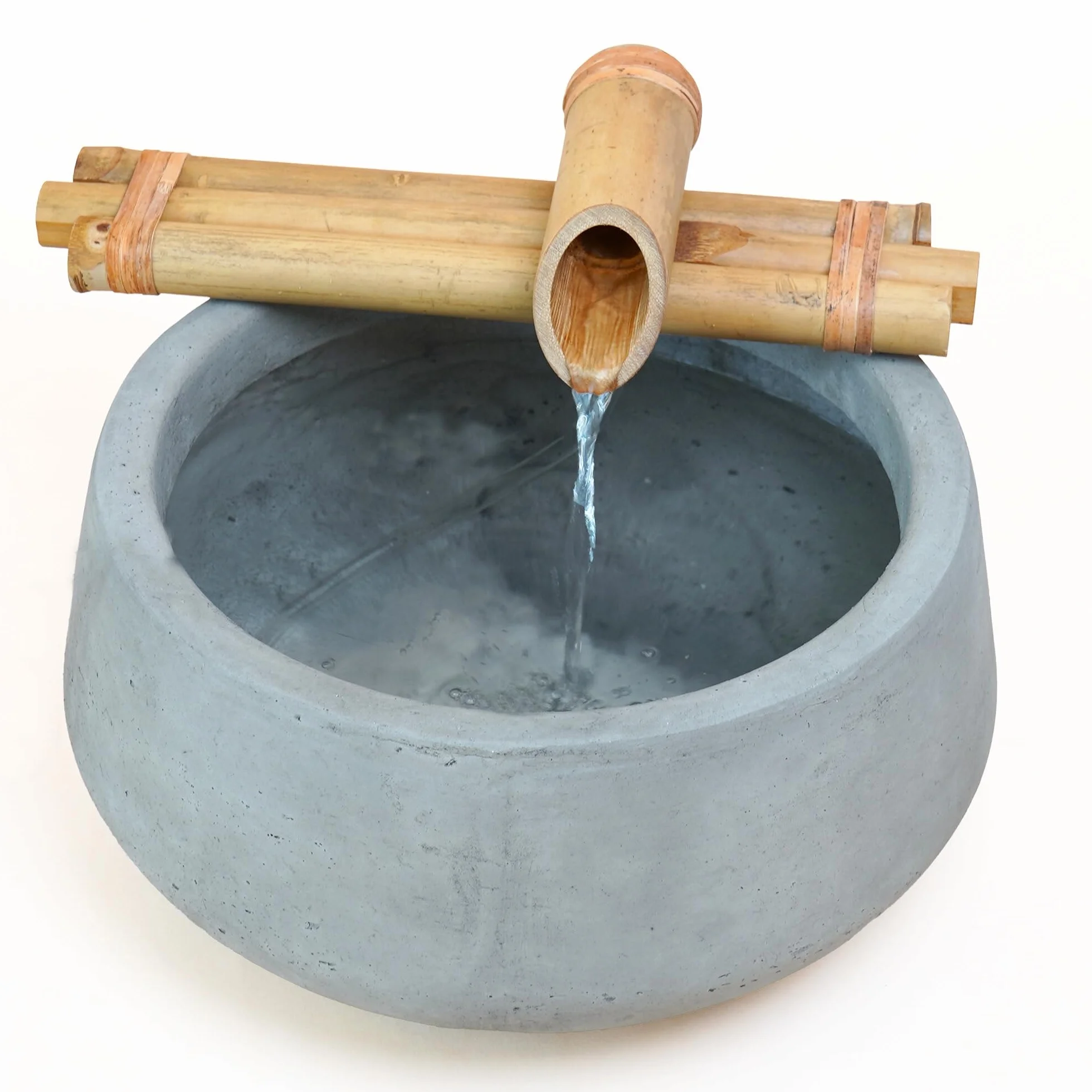 Kit Fontaine à Eau Zen Bamboo - Fontaine Trois Bras 30 cm Résistant aux Fissures pour Oasis DIY