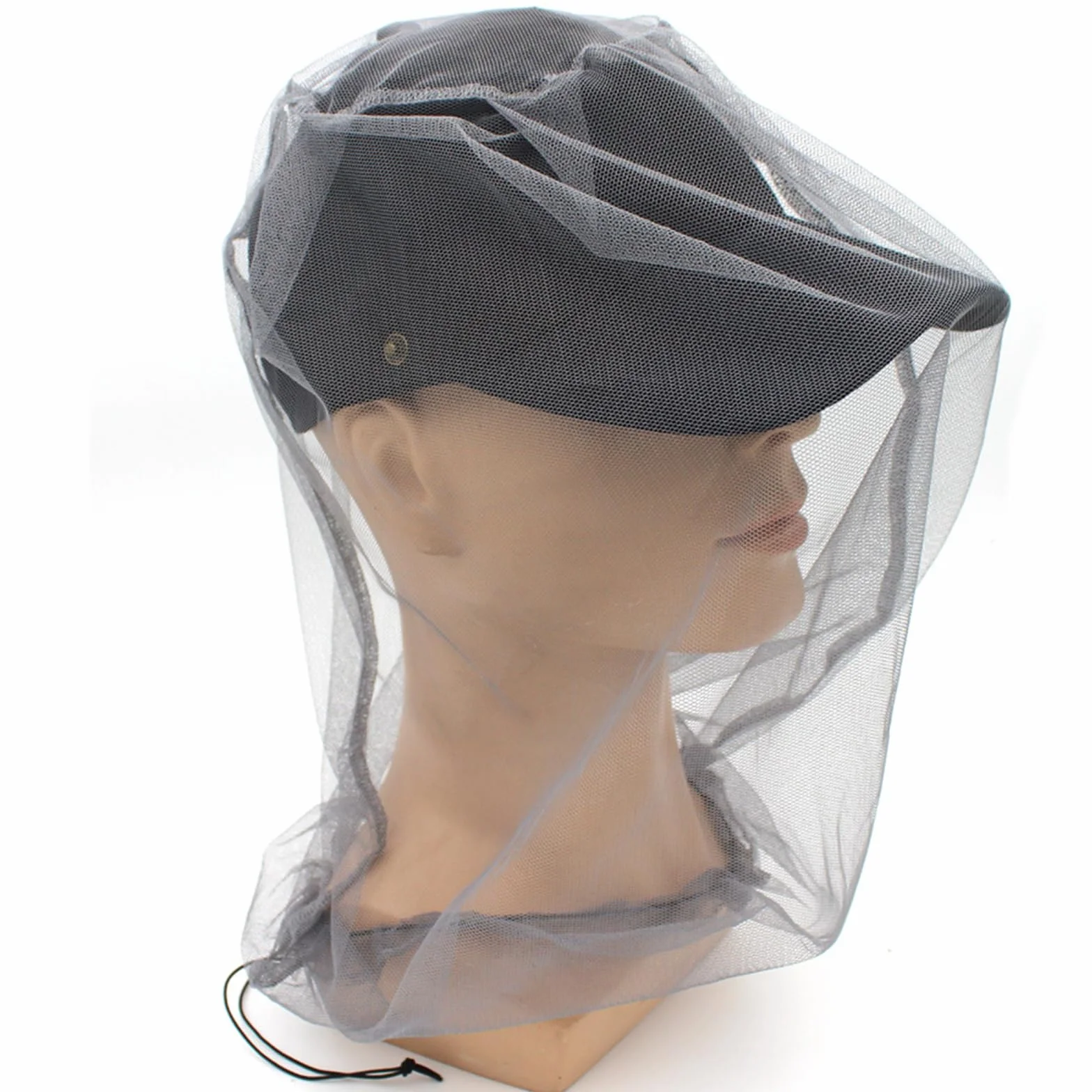 2 Pièces Filet de Tête de Moustique Moustique Protection de Tête Filet avec Sac de Transport Anti-Moustique Chapeau Masque pour Camping Jungle Randonnée l'escalade Équipement