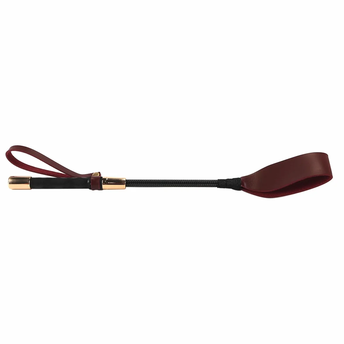 Cravache d'équitation 34 cm avec poignée en gel antidérapant (rouge rétro)