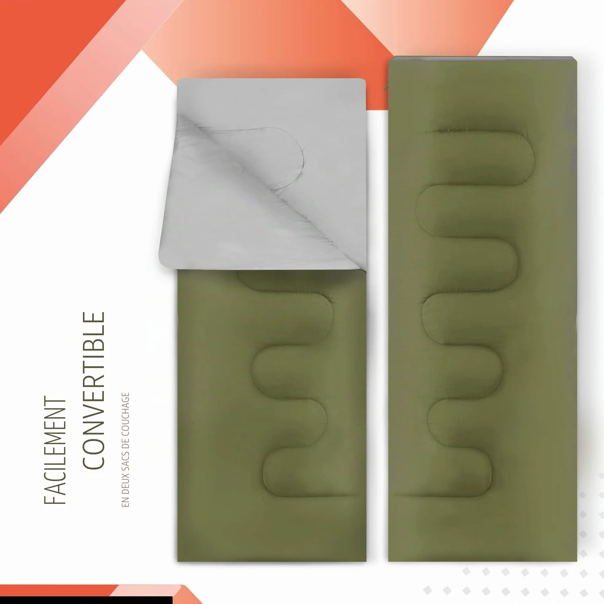 azark Sac de Couchage de qualité supérieure, 350 g/m², léger et imperméable, 4 Saisons de Camping, randonnée et Plein air, Sac de Couchage pour Adultes et Enfants