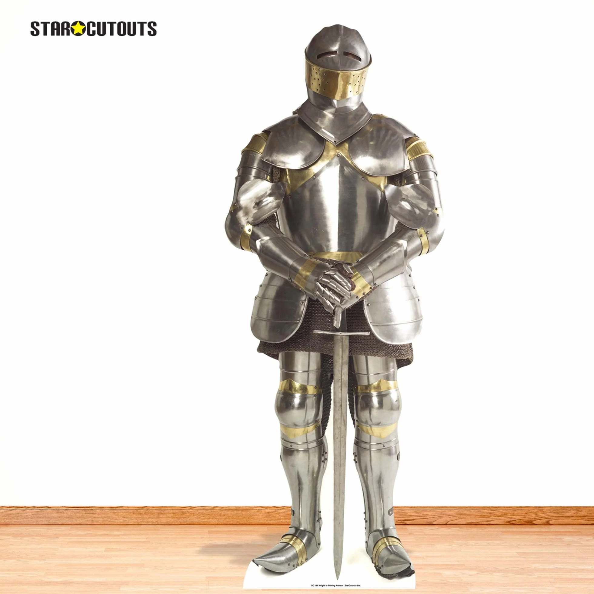 Figurine Géante Chevalier En Armure Etincelante 186 Cm Star Cutouts Stsc141