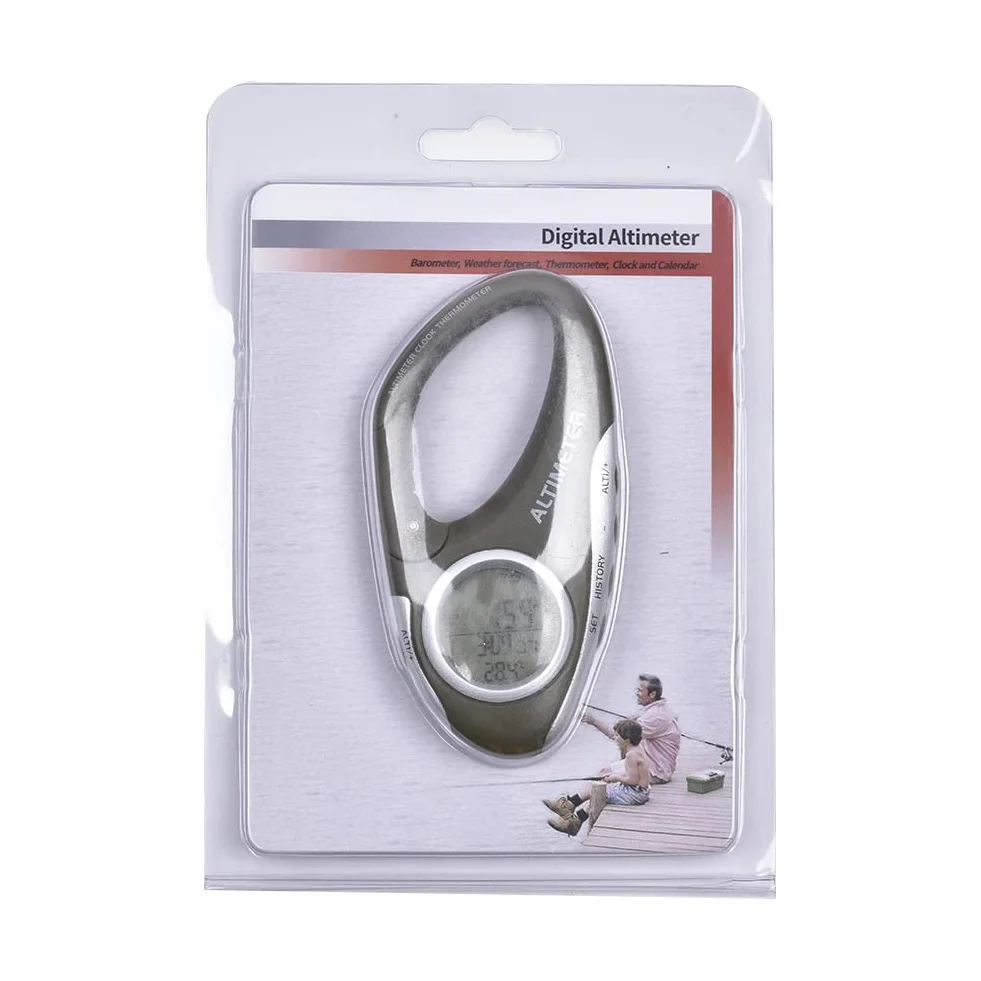 Altimètre pour la randonnée | Altimètre Multifonctionnel Portable avec thermomètre - randonnée Mousqueton Altimètre pour Femme Homme Explorateurs Randonneurs