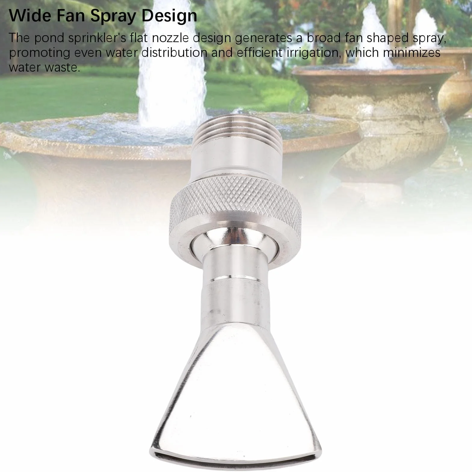 Buse de Fontaine en Acier Inoxydable, Filetage 3/4" et 1/2", Bec de Canard Plat, Universelle pour Jardin