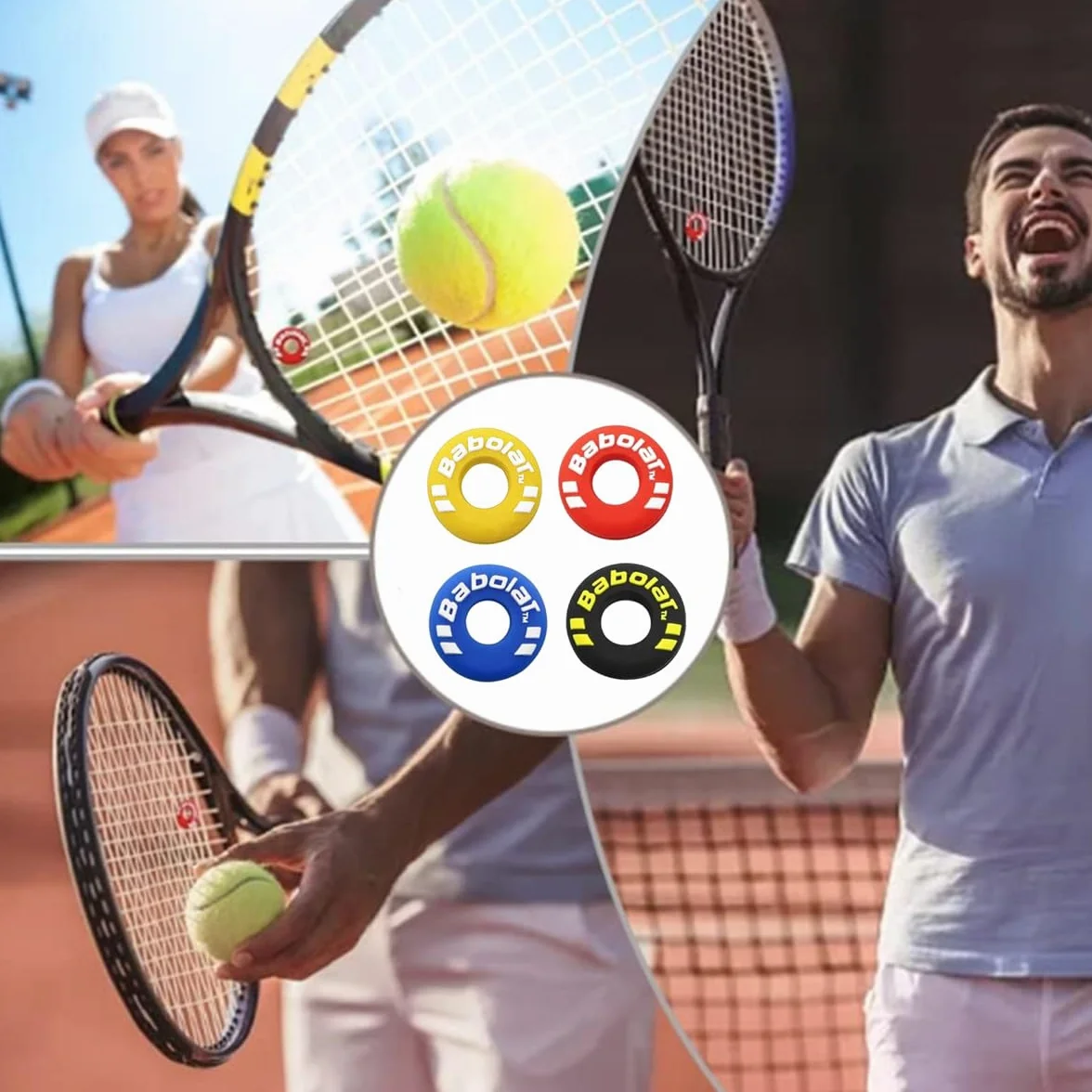Amortisseur Raquette Tennis Lot de 8 Silicone Caoutchouc pour Raquette Tennis Squash Joueurs