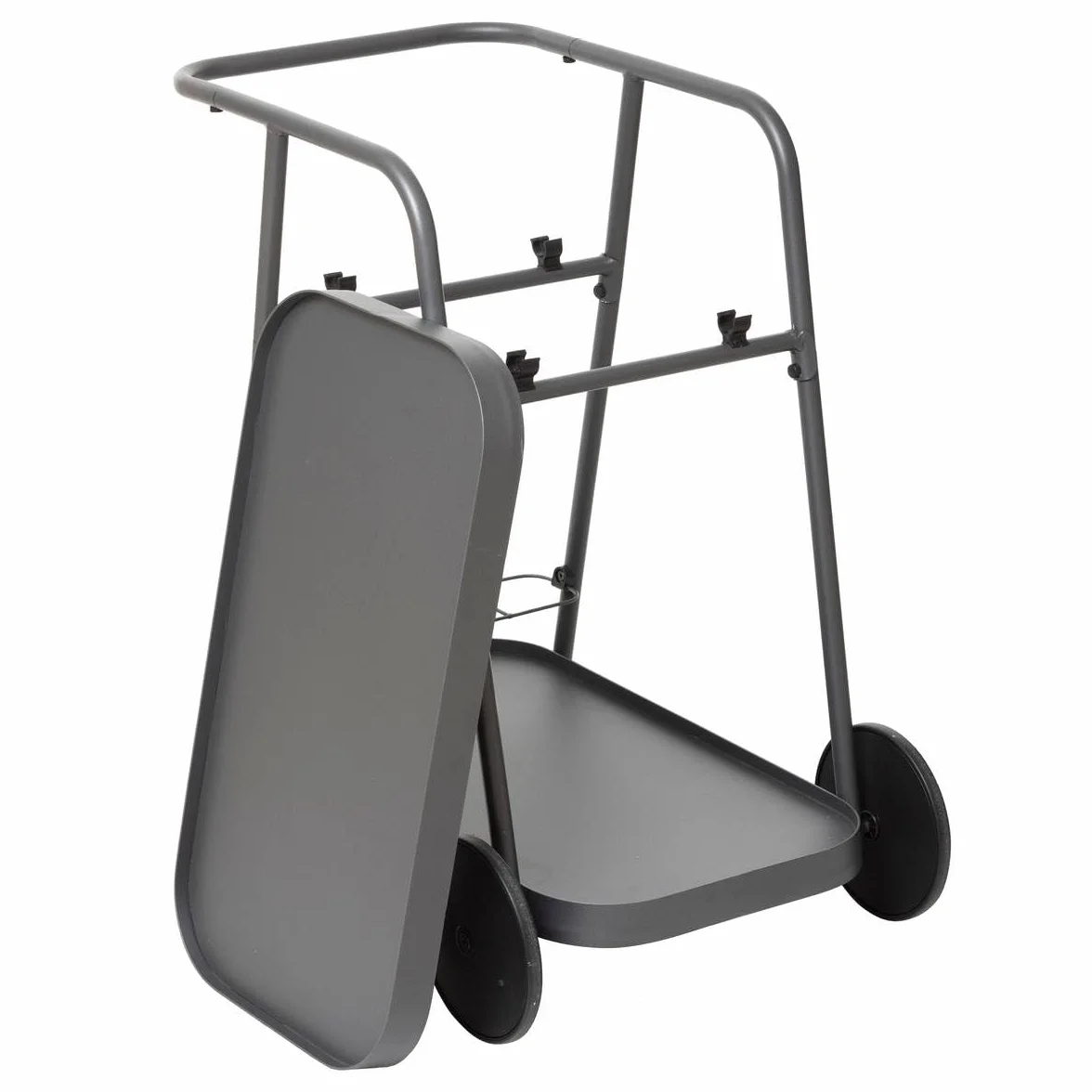 Hespéride Desserte de Jardin 2 Étages Easiness Graphite Aluminium Anti-Rouille Mobilier Extérieur