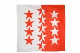 Digni® Geant Drapeau Suisse Canton Valais - 150 x 150 cm