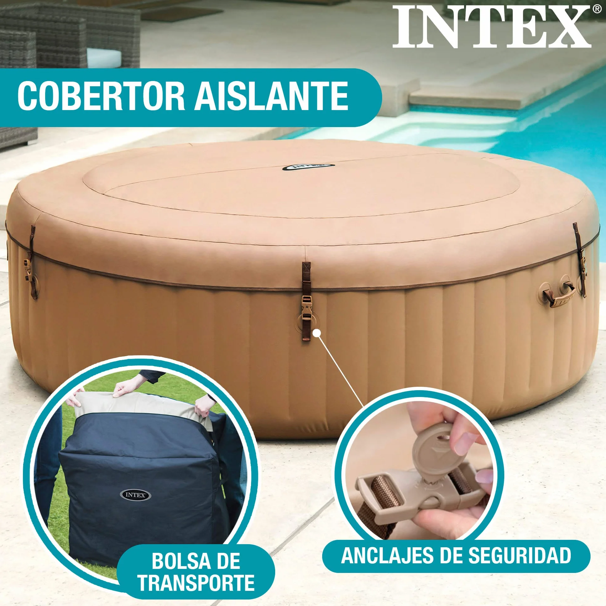 Intex Pure Spa Sahara 6 Places 28428EX Beige