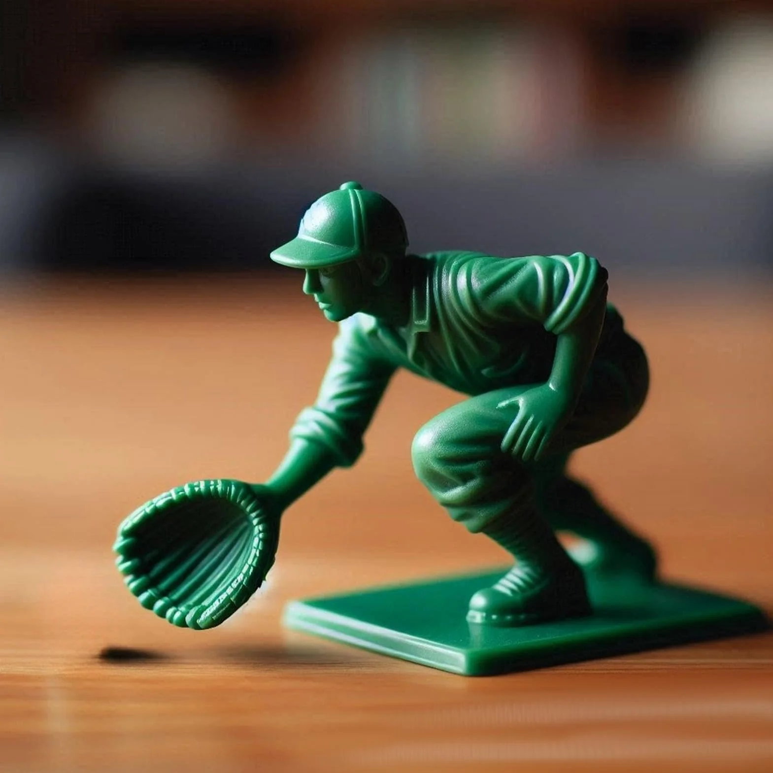 Figurines de baseball classiques, figurine de joueur de baseball vert | Catcher de lanceur de baseball 9x 3D Printing 2 pouces Statue - Collection des amoureux du sport Décoration de table pour la fam