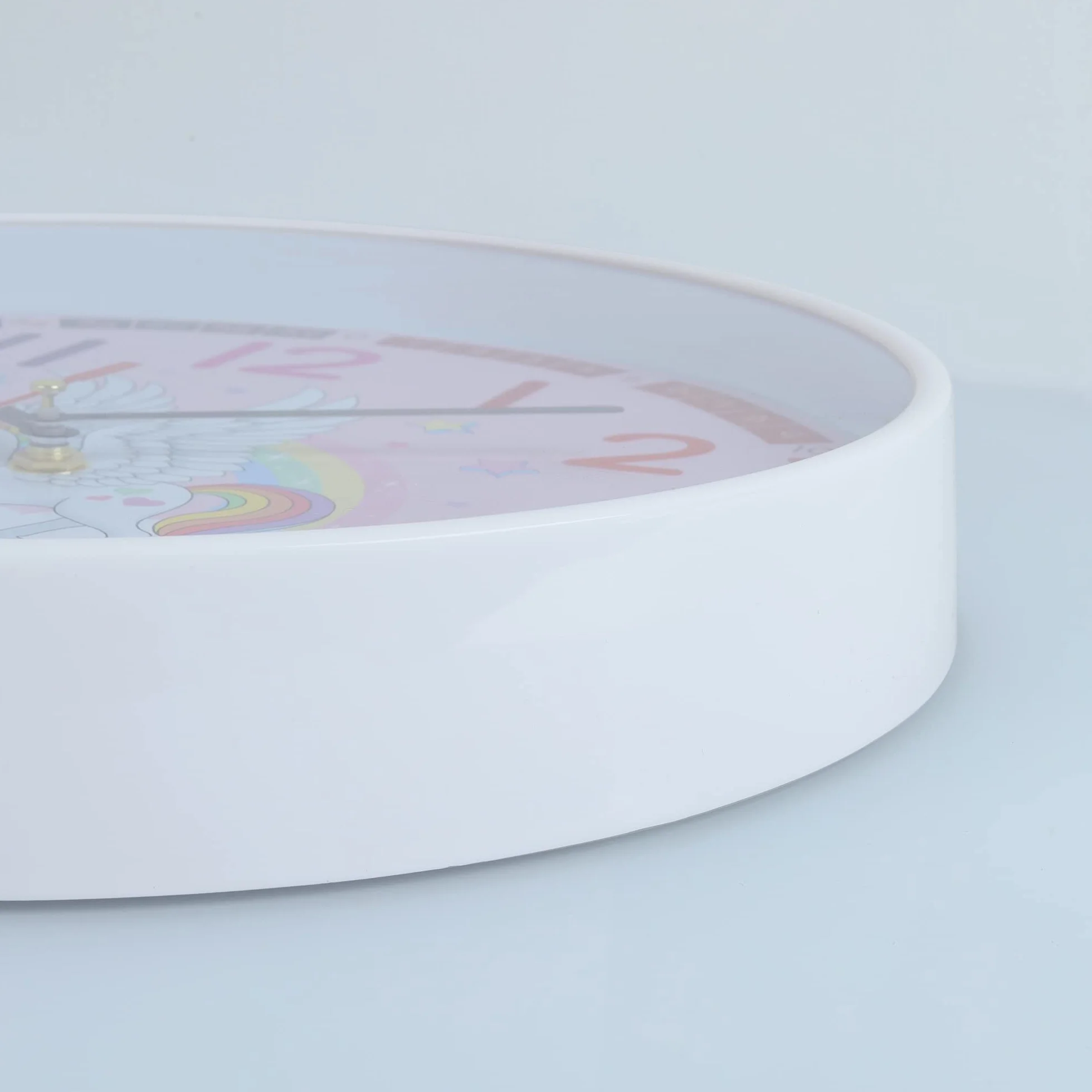 Lafocuse Horloge Murale Licorne Rose 30cm Silencieuse Facile à Lire pour Salon Chambre