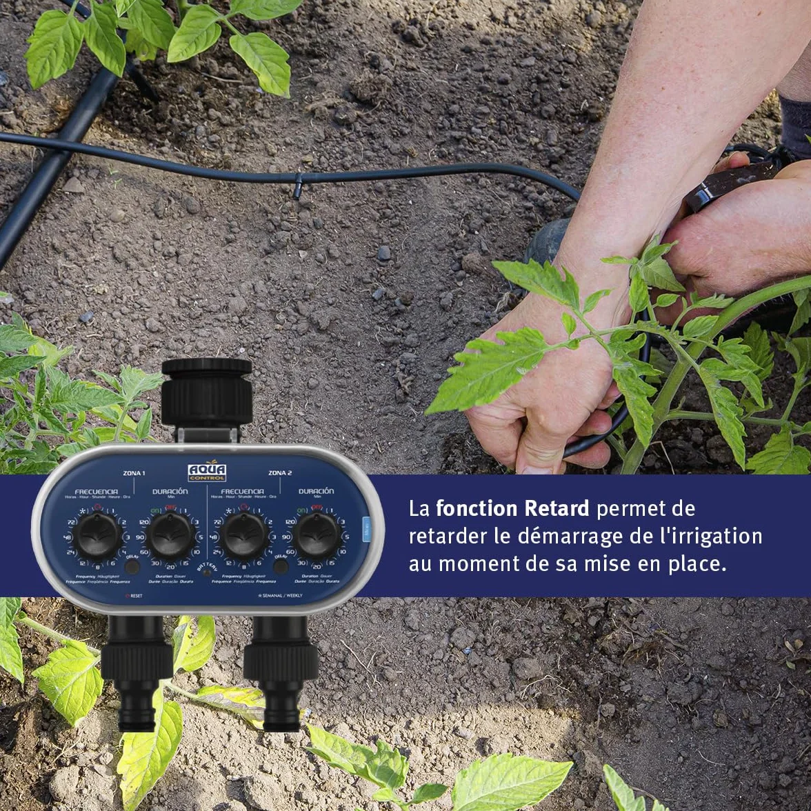 Aqua Control C4011 Programmateur d'Arrosage Jardin 2 Sorties