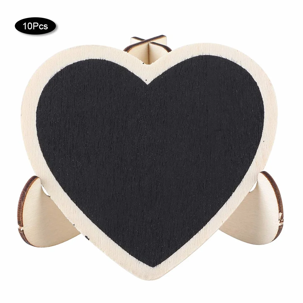 Tableau noir en forme de coeur Artisanat Décoration Mariage 10 pièces