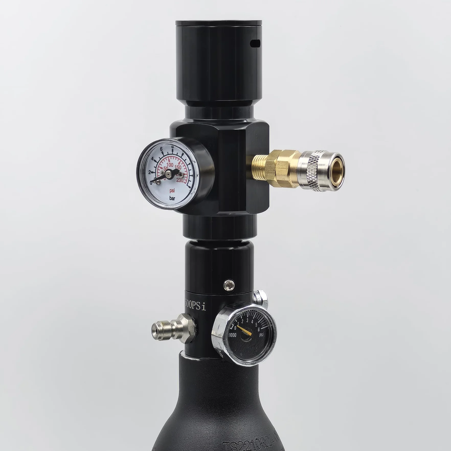 Régulateur de basse pression de CO2 avec sortie réglable 0-150 psi, entrée maximale 2000 psi pour paintball, airsoft, PCP, bouteilles de plongée G1/2
