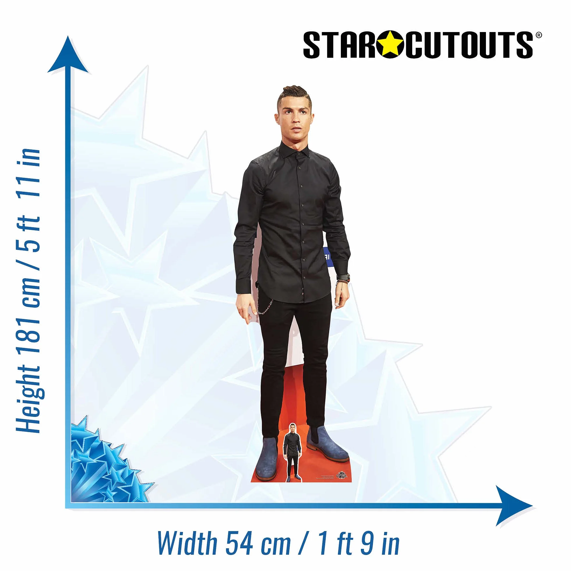Cristiano Ronaldo Star découpes Carton découpé, Multicolore