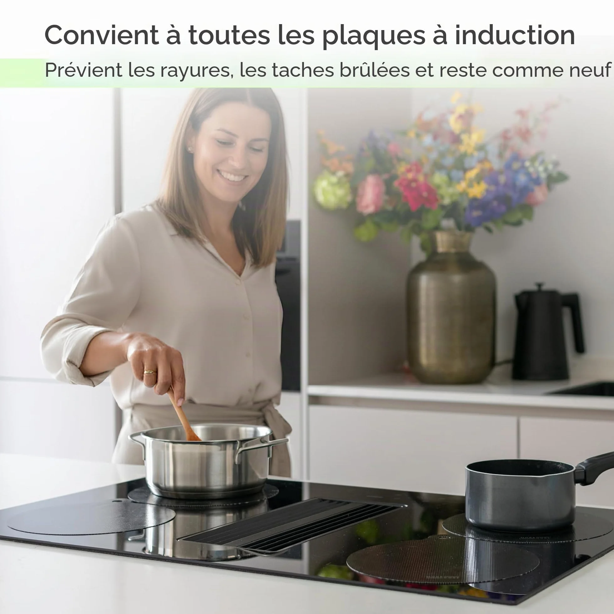 Protege Plaque Induction Cuisson Tapis Silicone 5 Pièces